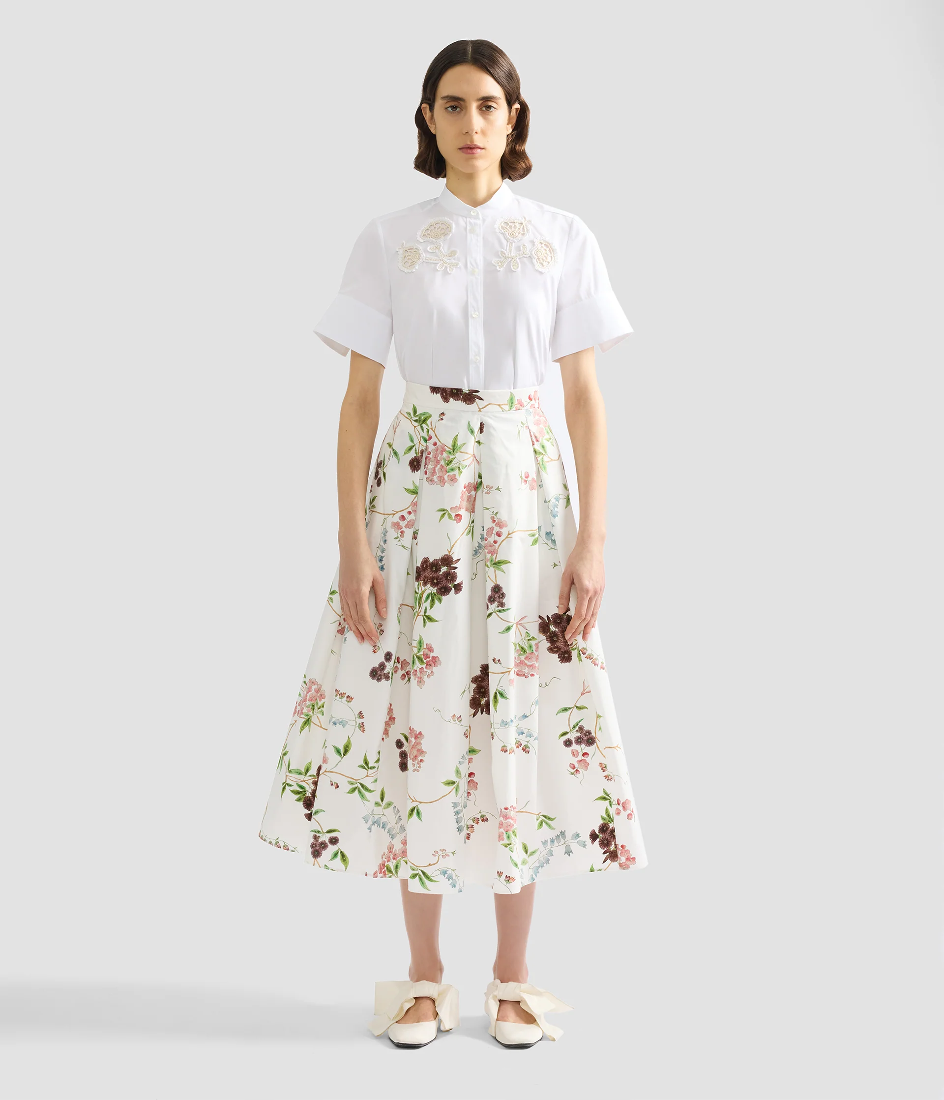 Appliqué Cotton Poplin Short Sleeve Shirt - Image 4