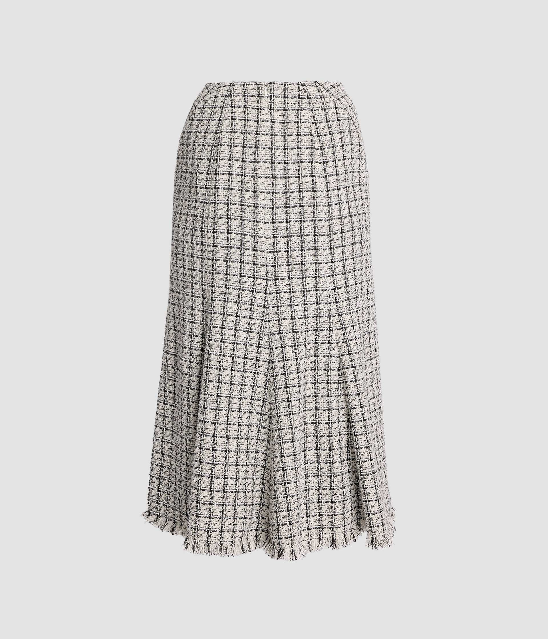 Checked Tweed Midi Skirt - Image 2
