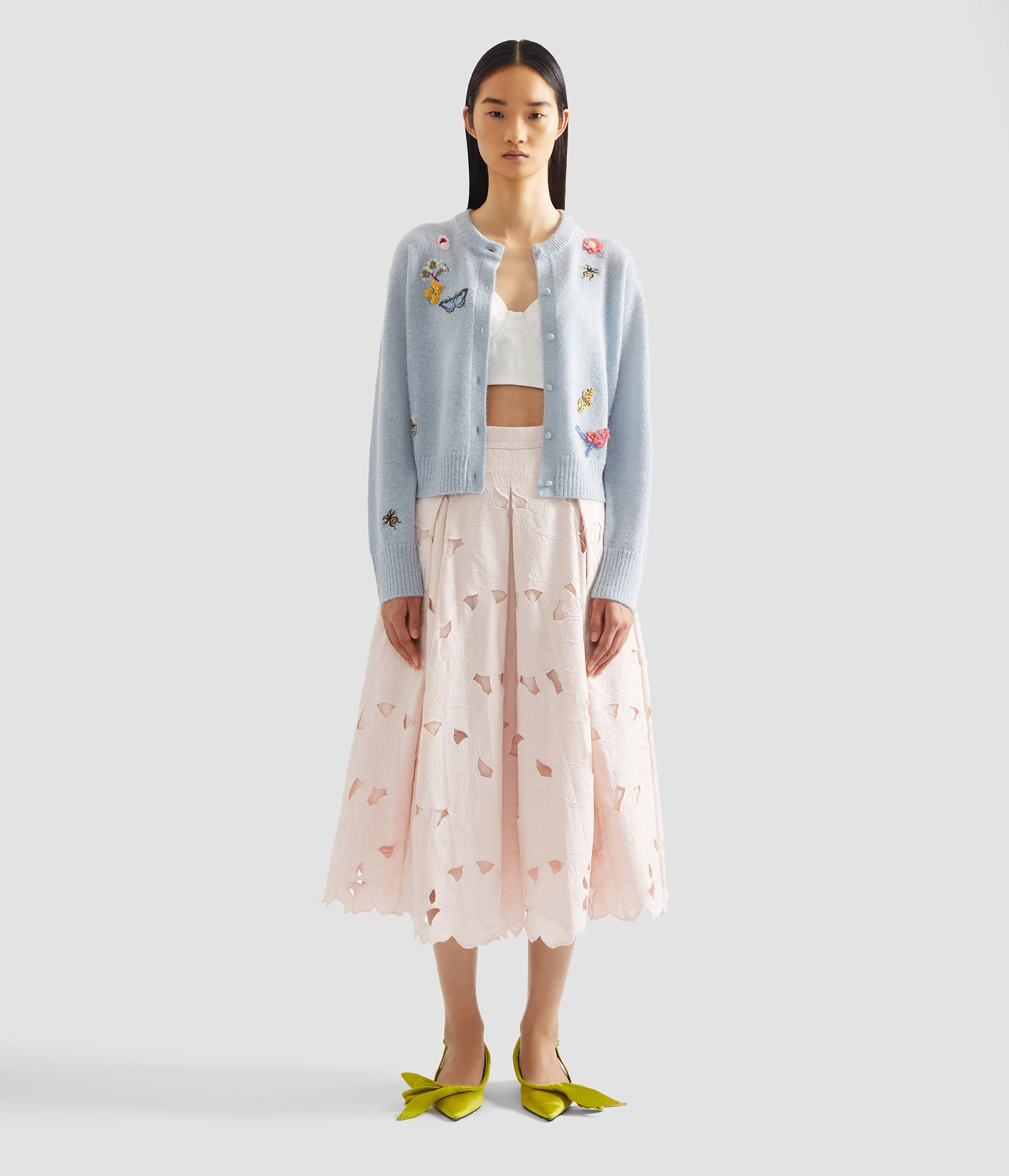 Embellished Crew Neck Cardigan - Image 4