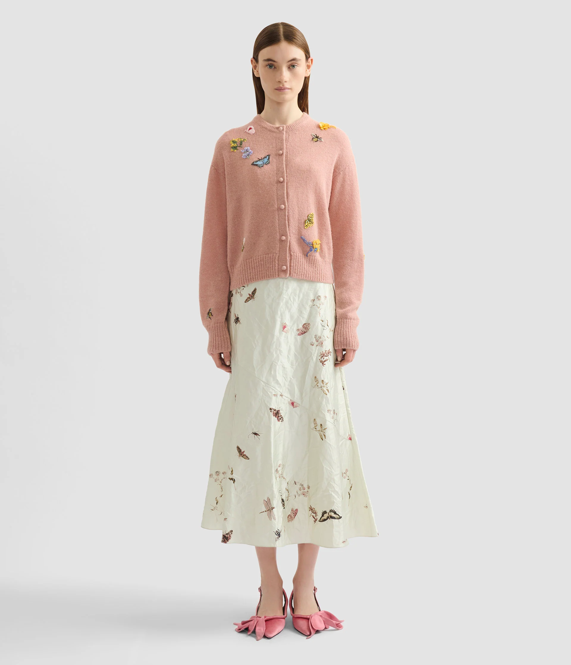 Embellished Crew Neck Cardigan - Image 4