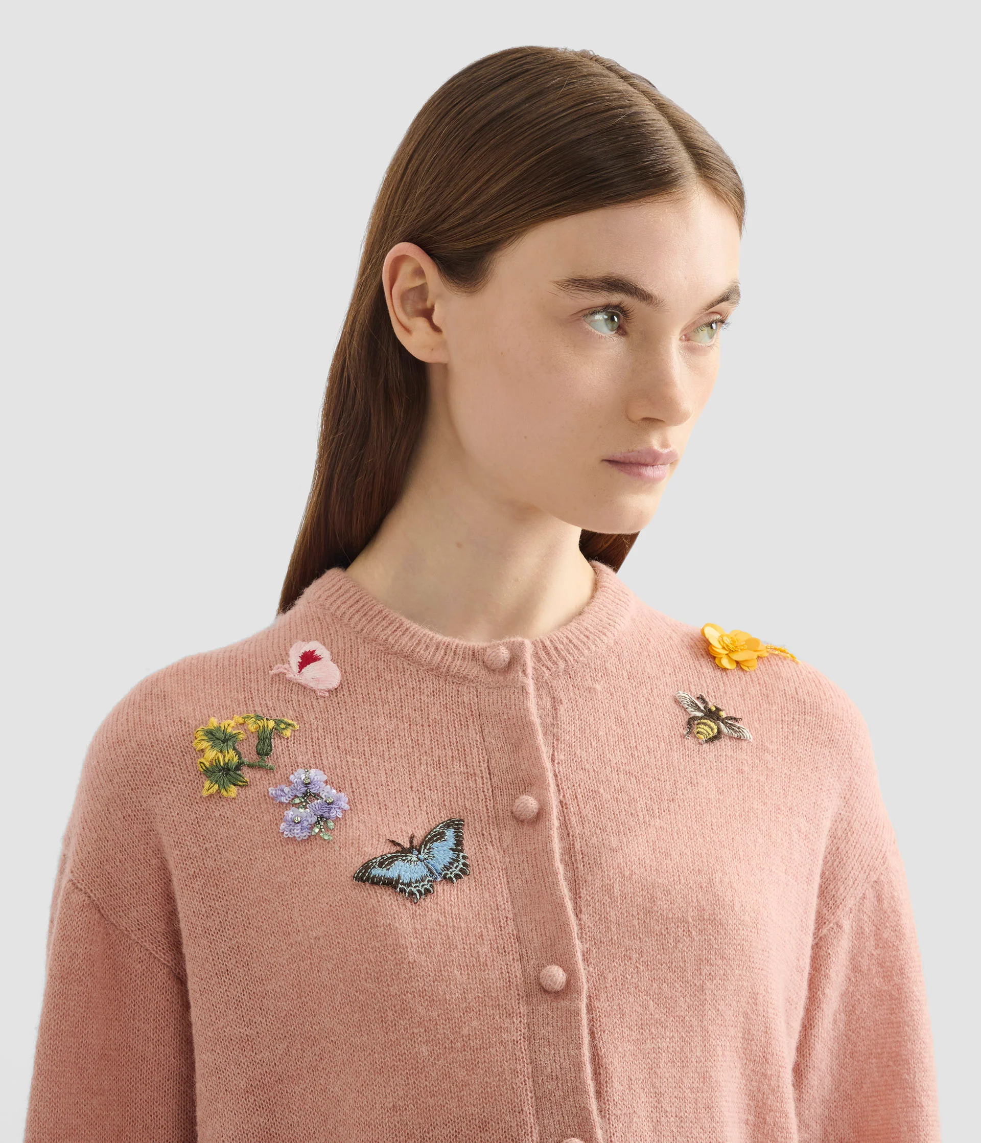Embellished Crew Neck Cardigan - Image 5