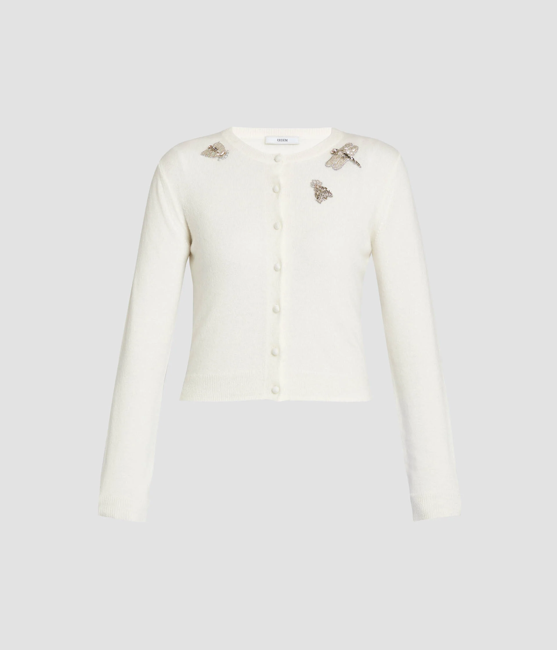 Embellished Crew Neck Cardigan