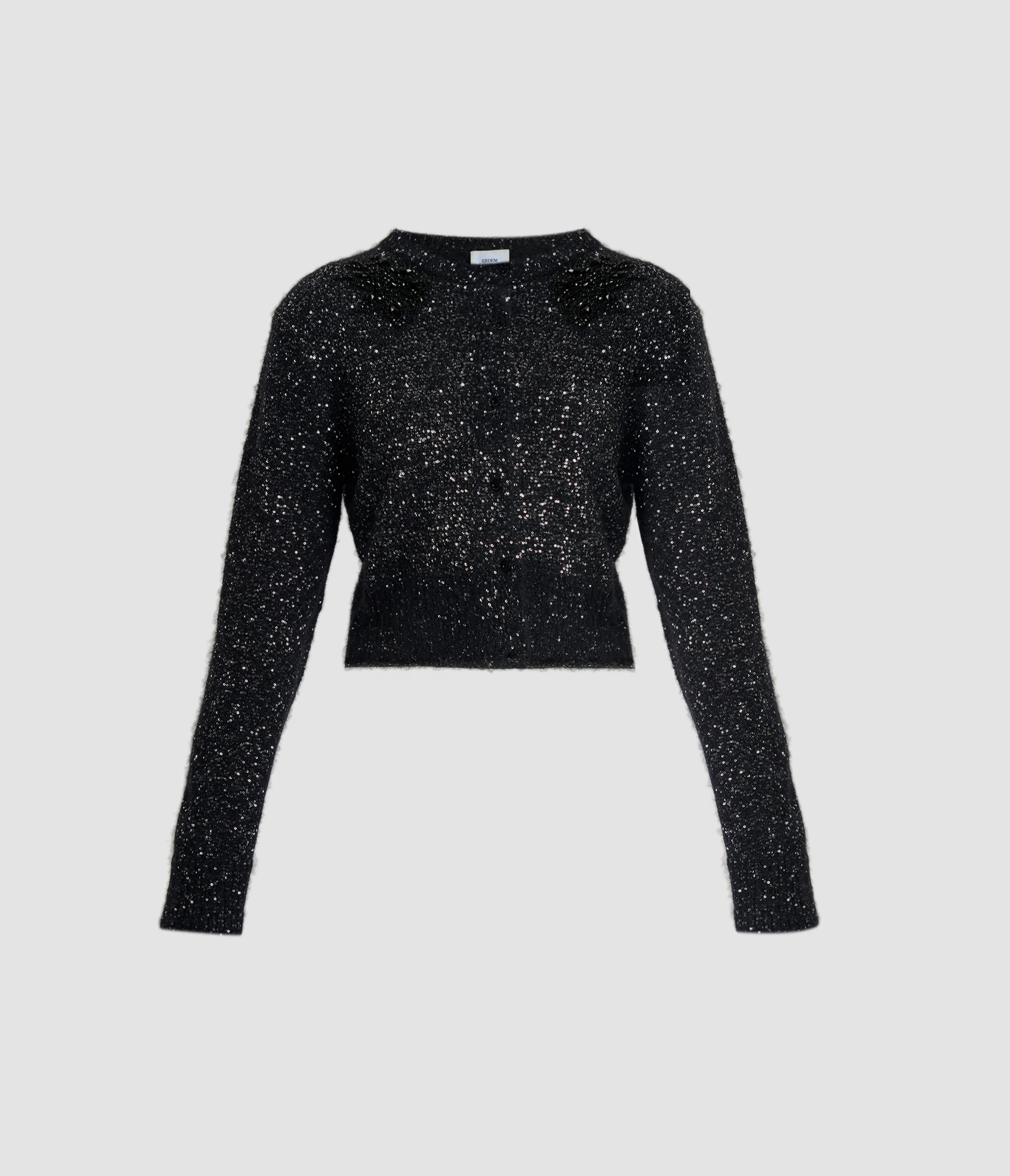 Embellished Sequin Cropped Cardigan