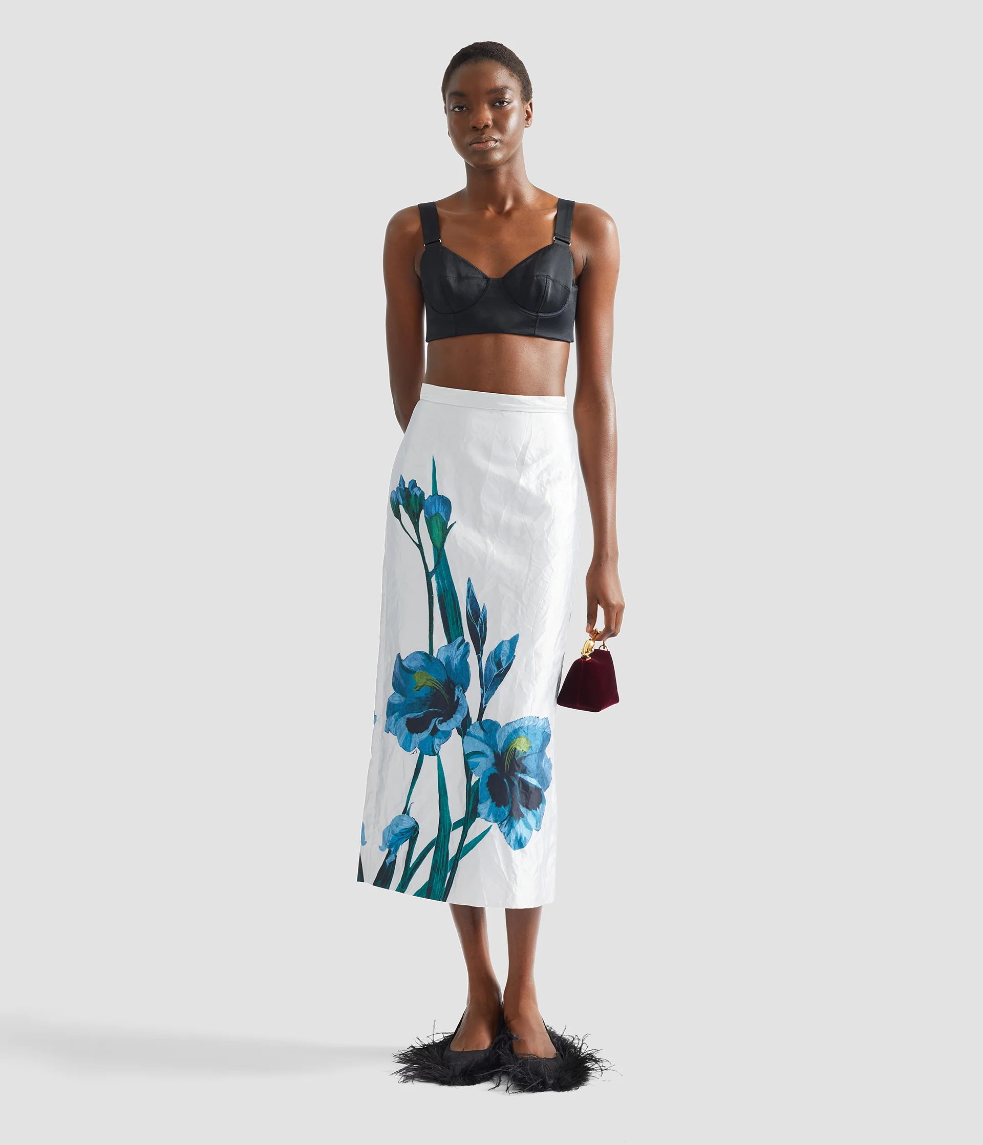 Crepe Black Satin Bralet - Image 2