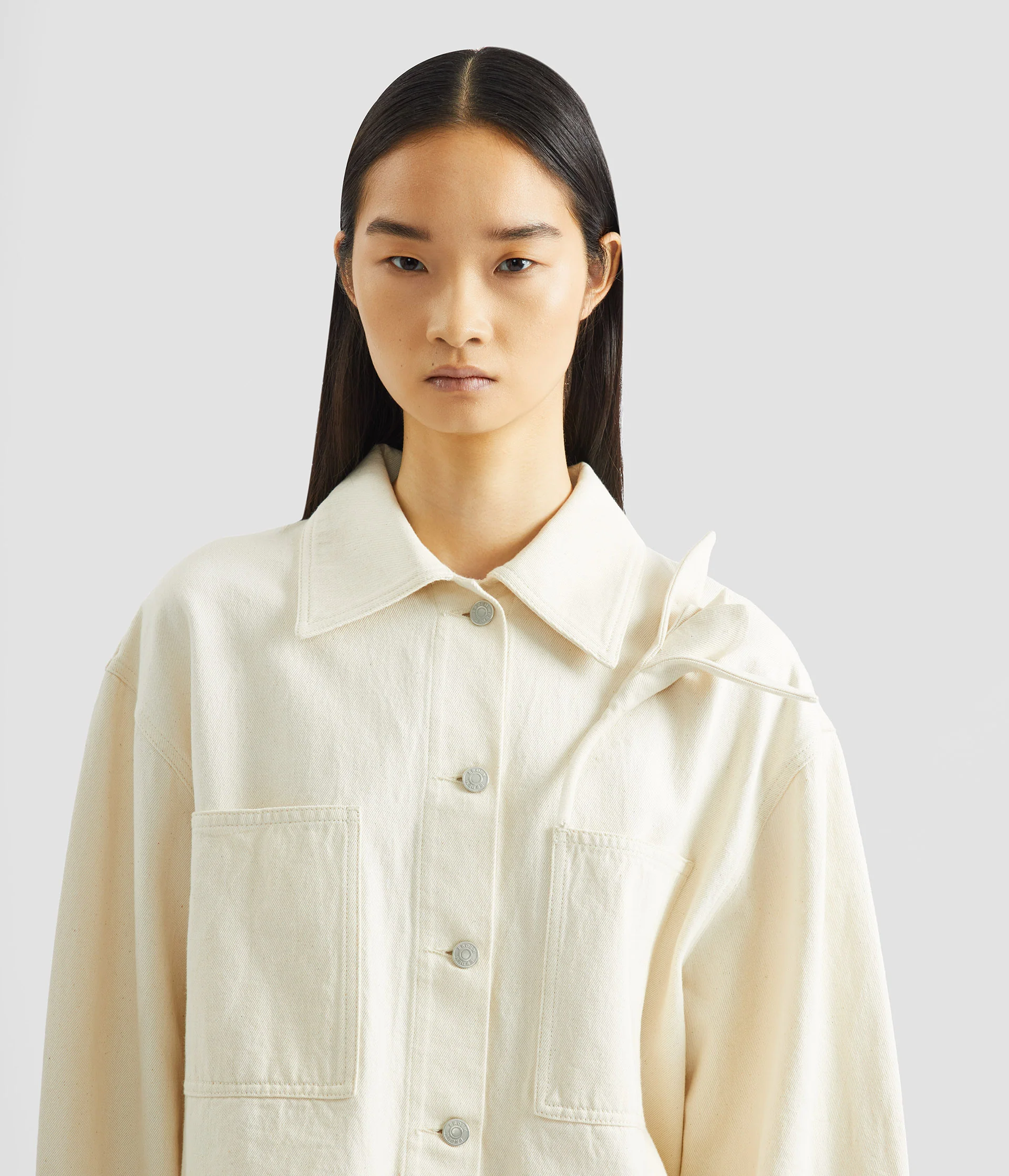 Floral Appliqué Denim Cropped Jacket - Image 5
