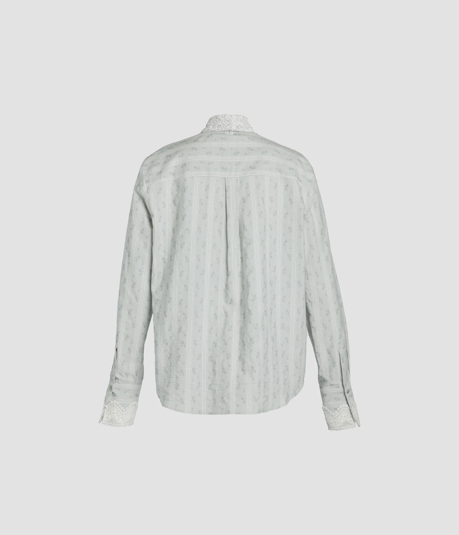 Ditsy Cotton Stripe Long Sleeve Shirt - Image 6