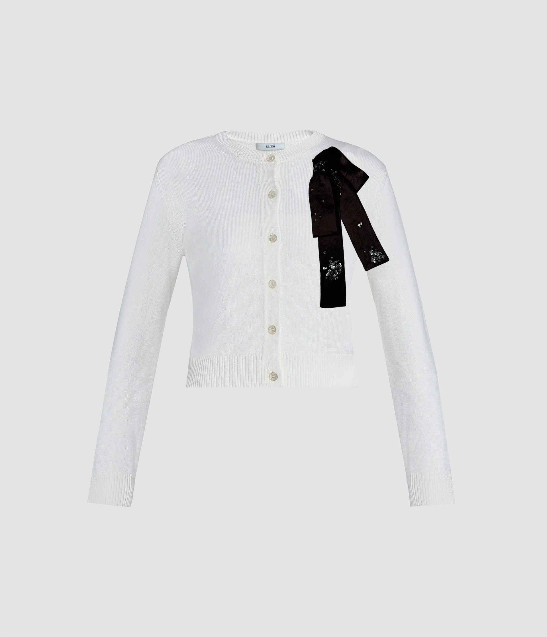 Embellished Merino Wool Cardigan