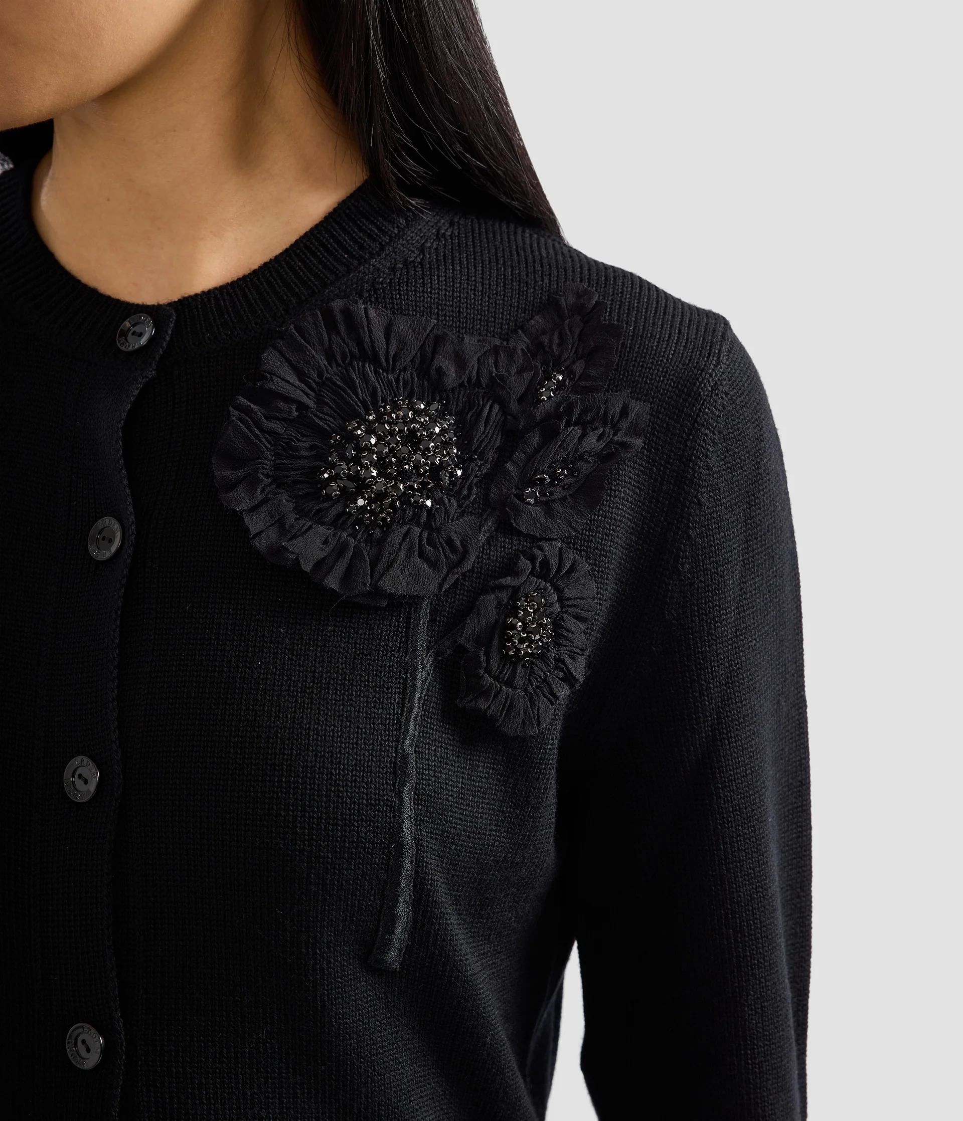 Embellished Merino Wool Cardigan - Image 6