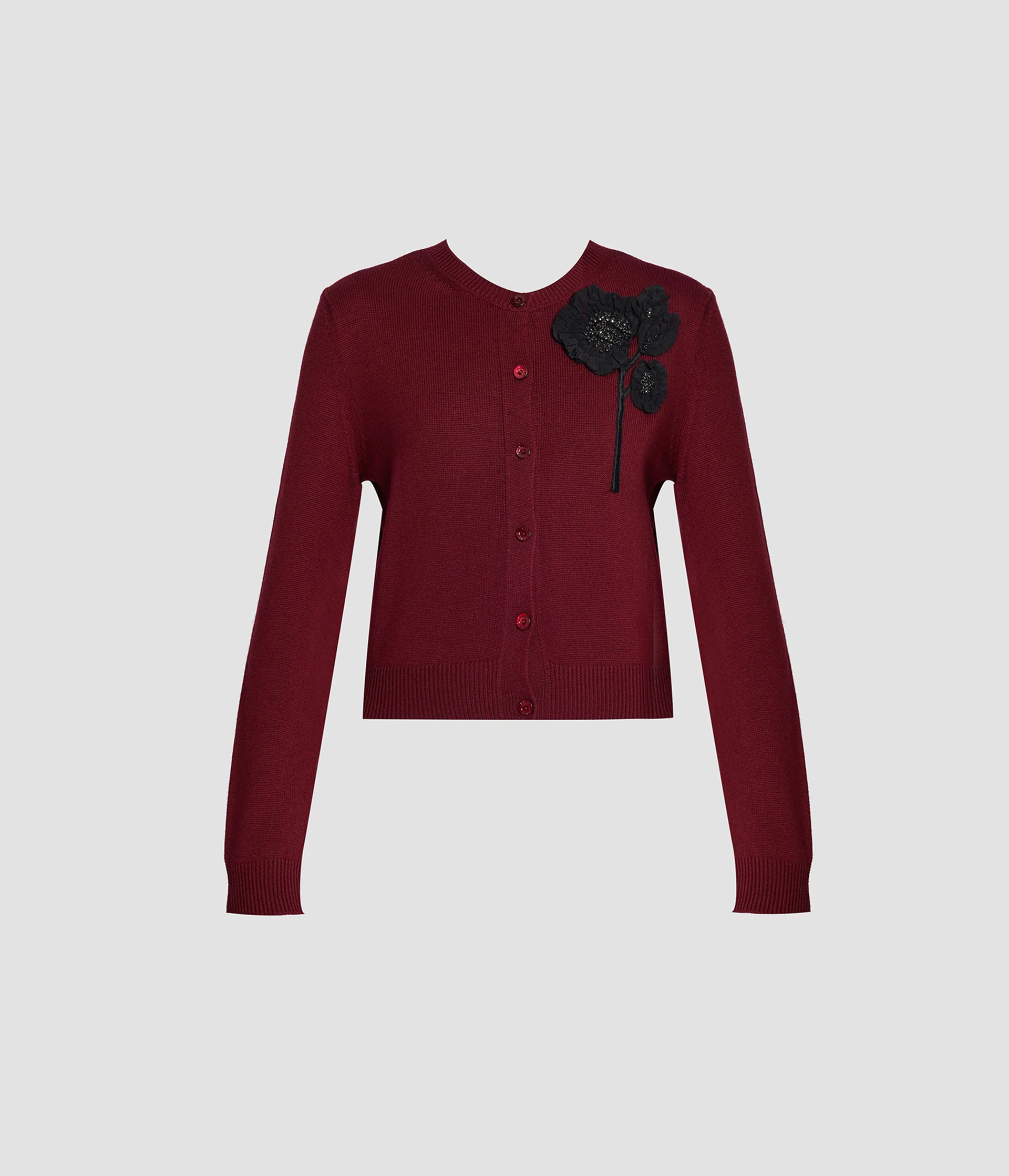 Embellished Merino Wool Cardigan