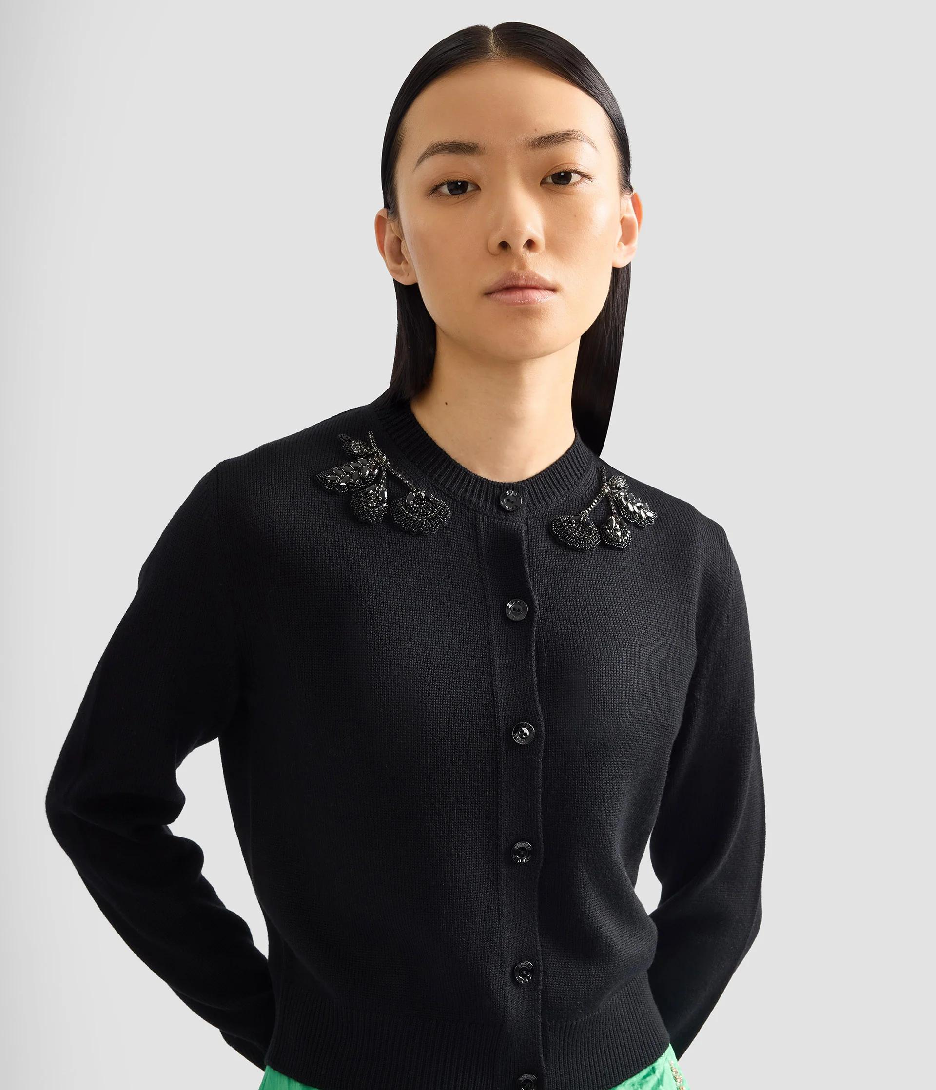 Embellished Merino Wool Cardigan - Image 5