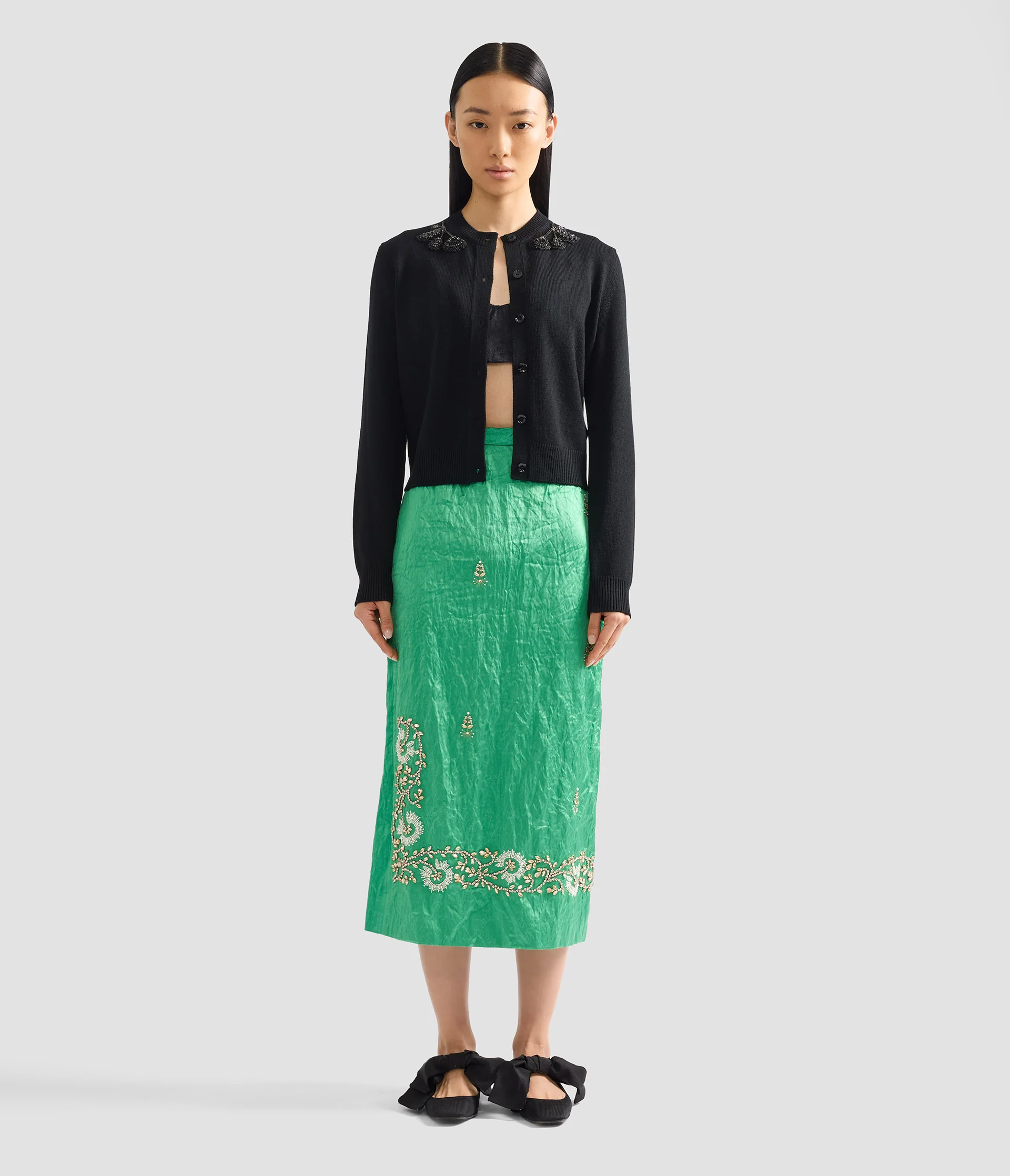 Embellished Merino Wool Cardigan - Image 4