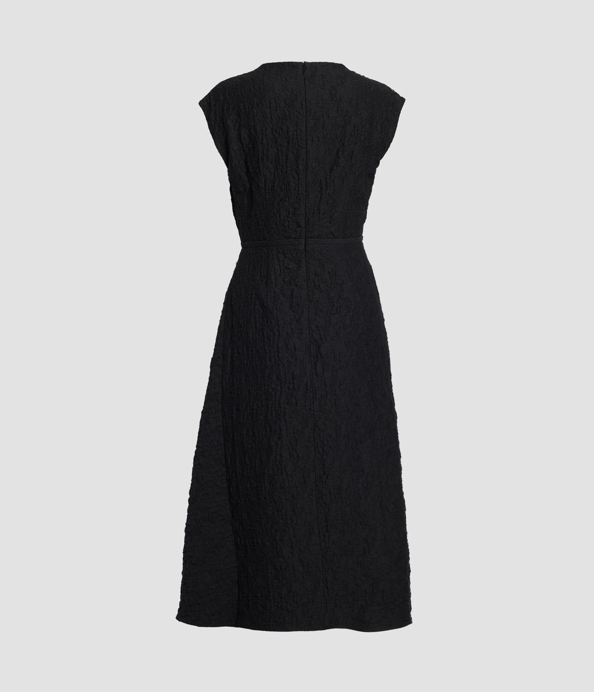 Embroidered Cotton Cloque Midi Dress - Image 2