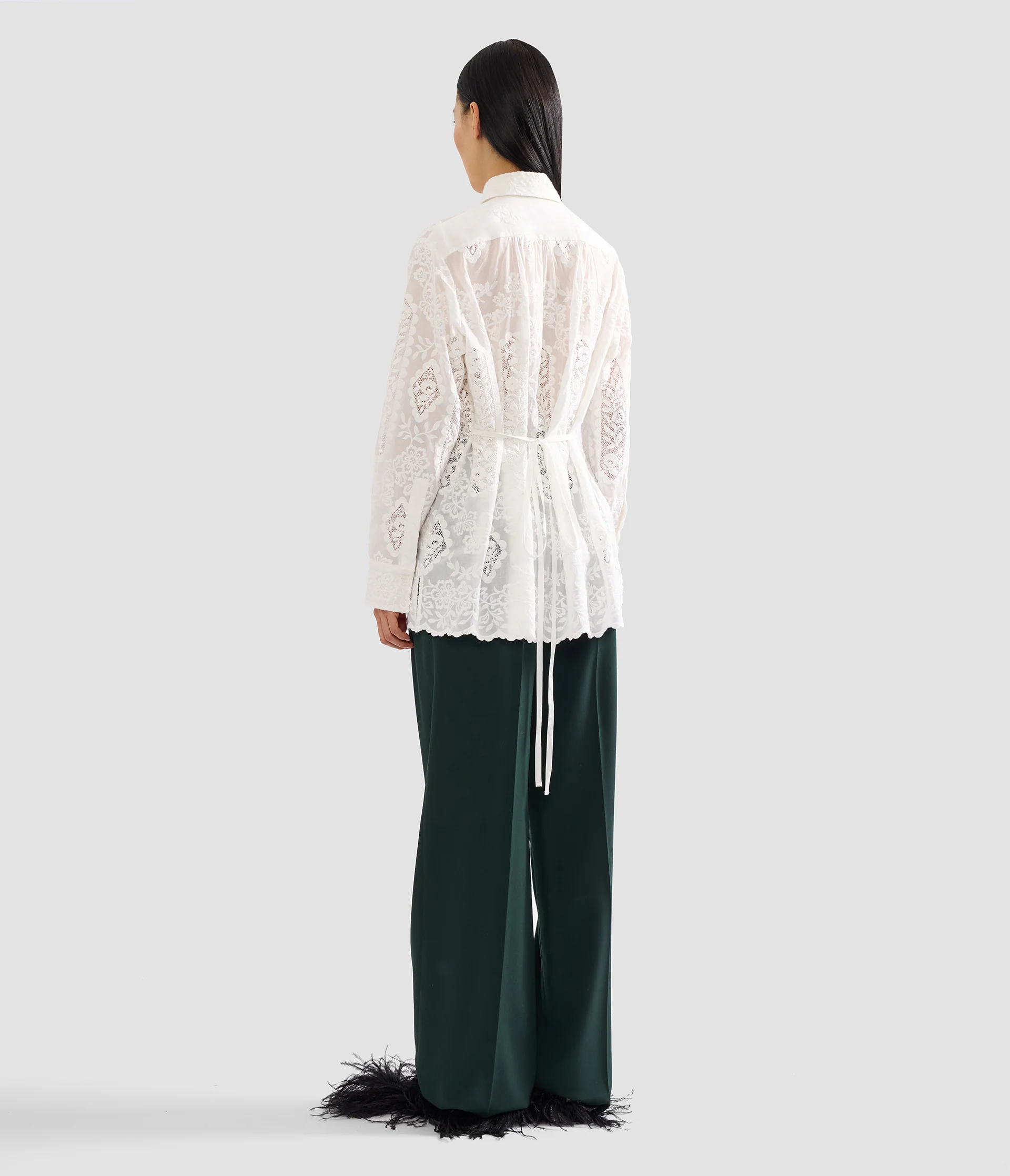 Embroidered Cotton Long Sleeve Shirt - Image 3
