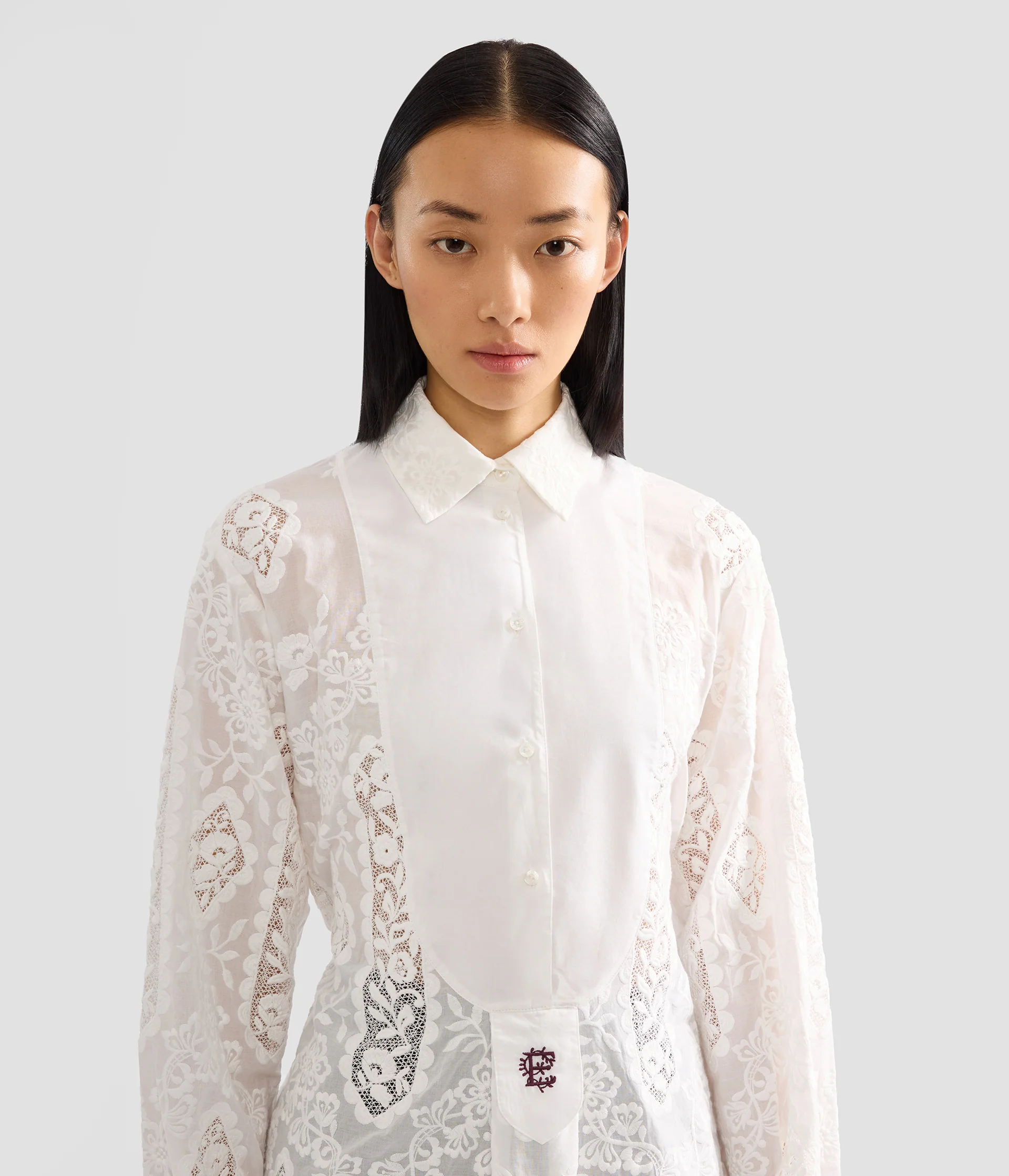 Embroidered Cotton Long Sleeve Shirt - Image 4