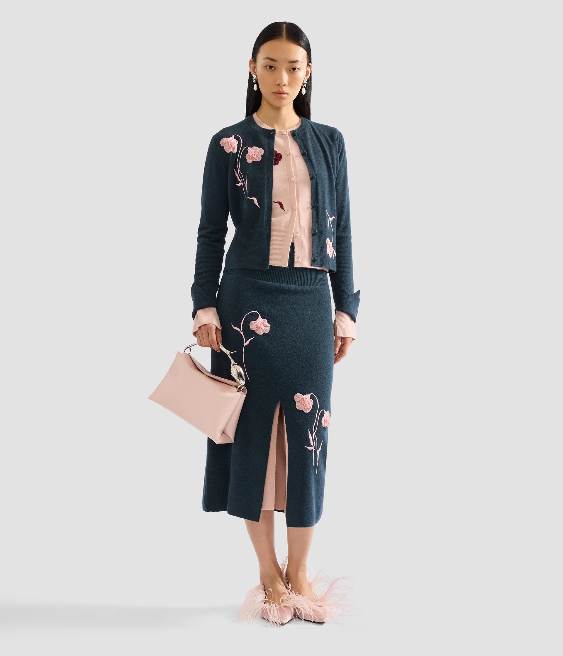 Embroidered Fitted Cardigan - Image 2