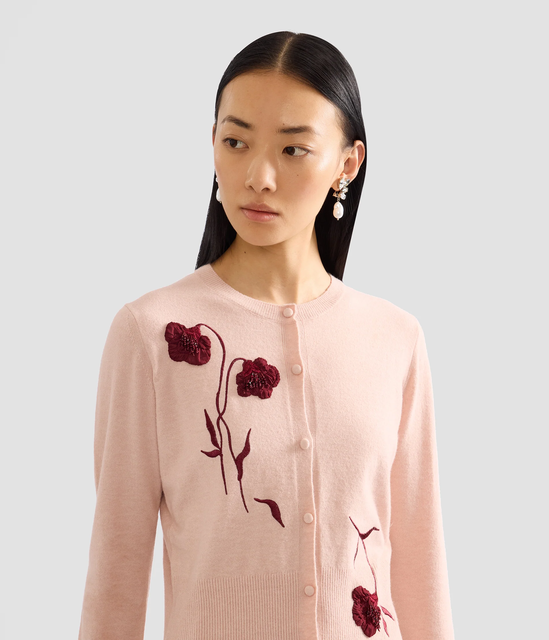 Embroidered Fitted Cardigan - Image 5