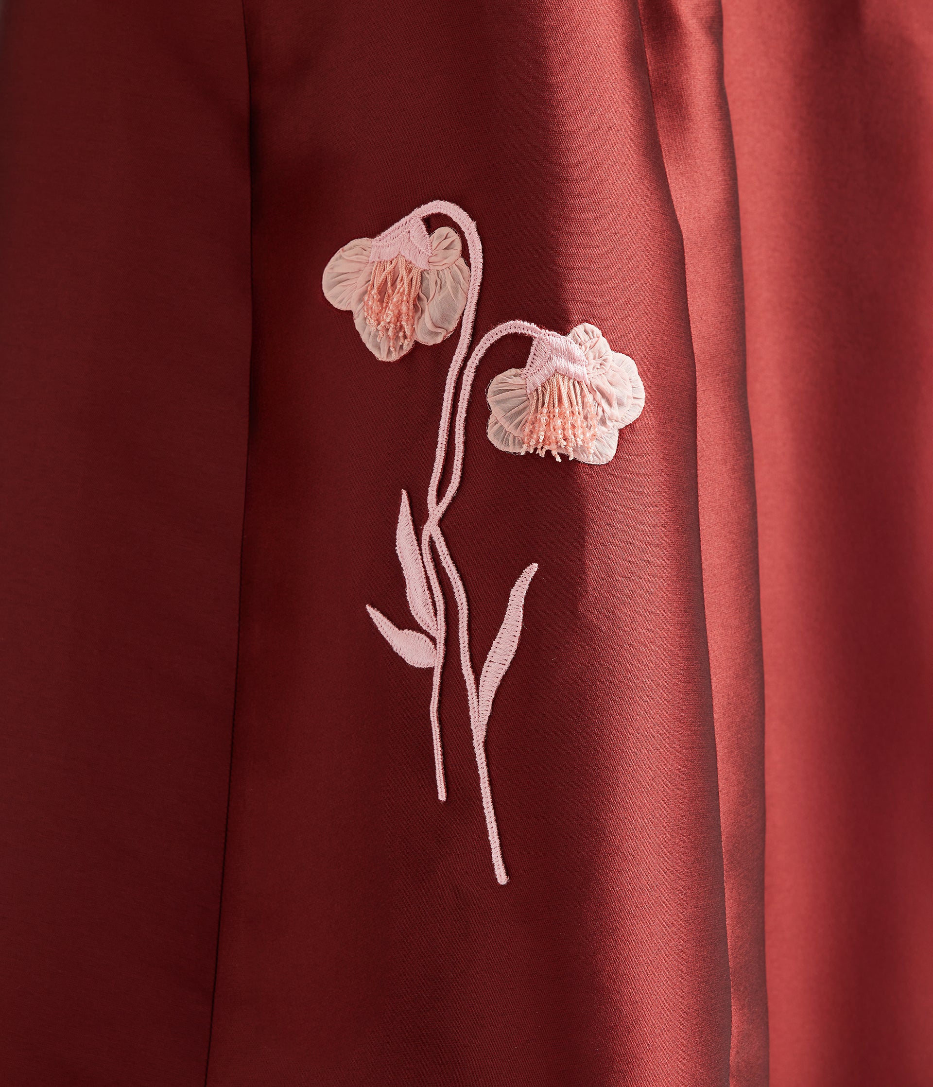 Embroidered Mikado Sleeveless Midi Dress - Image 6