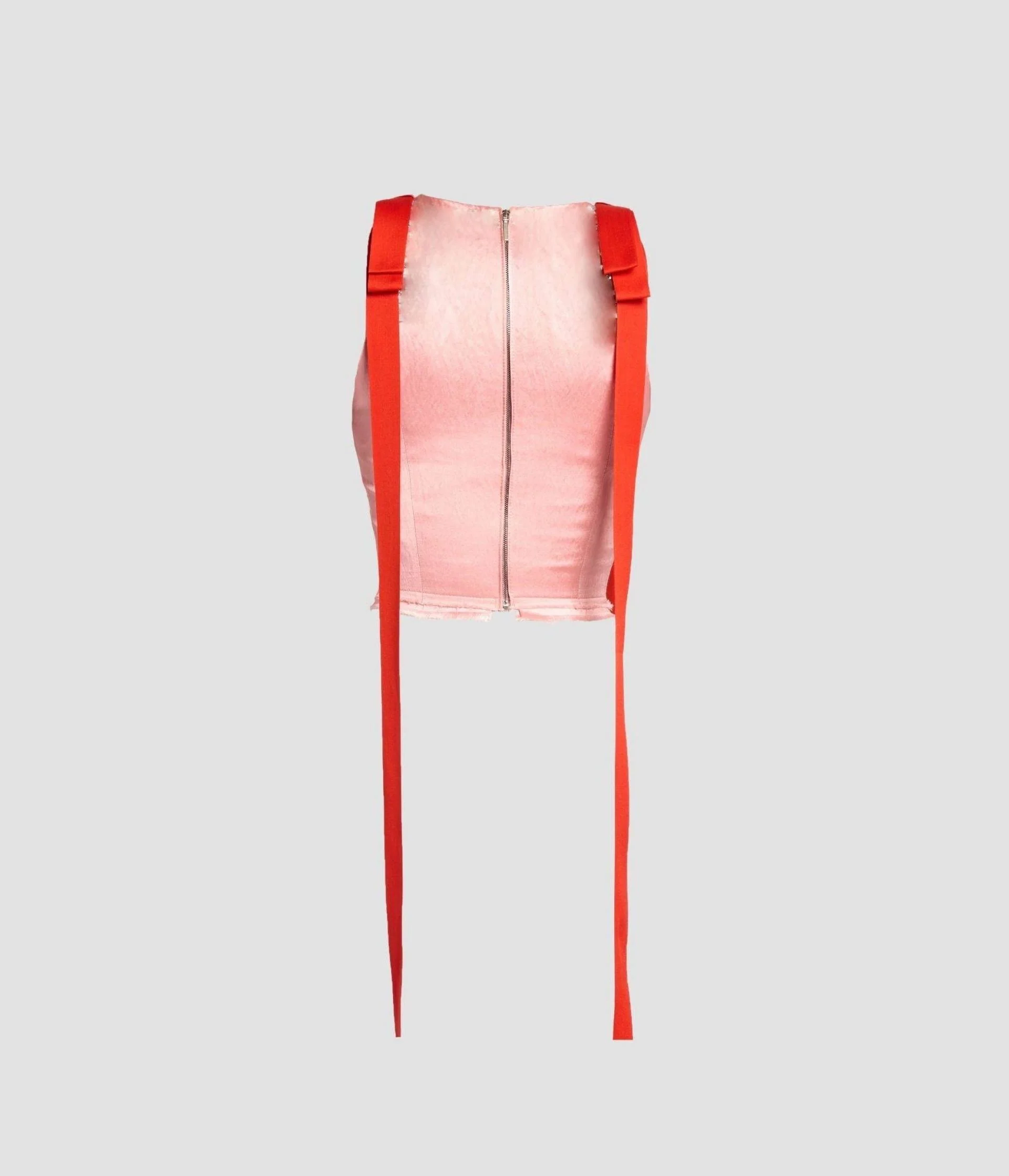 Embroidered Textured Satin Sleeveless Top - Image 3