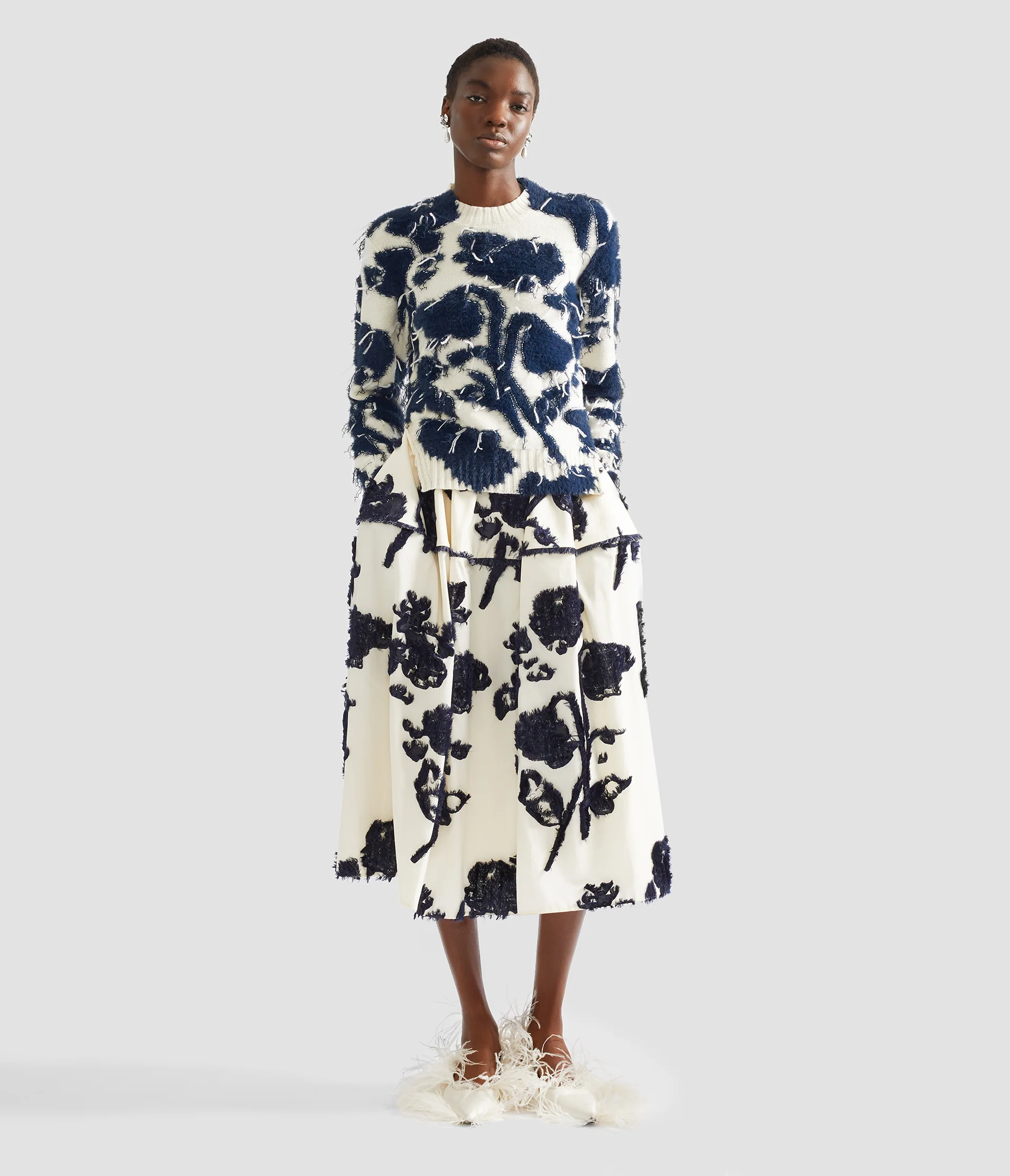 Fil Coupe Poplin Midi Full Skirt - Image 2