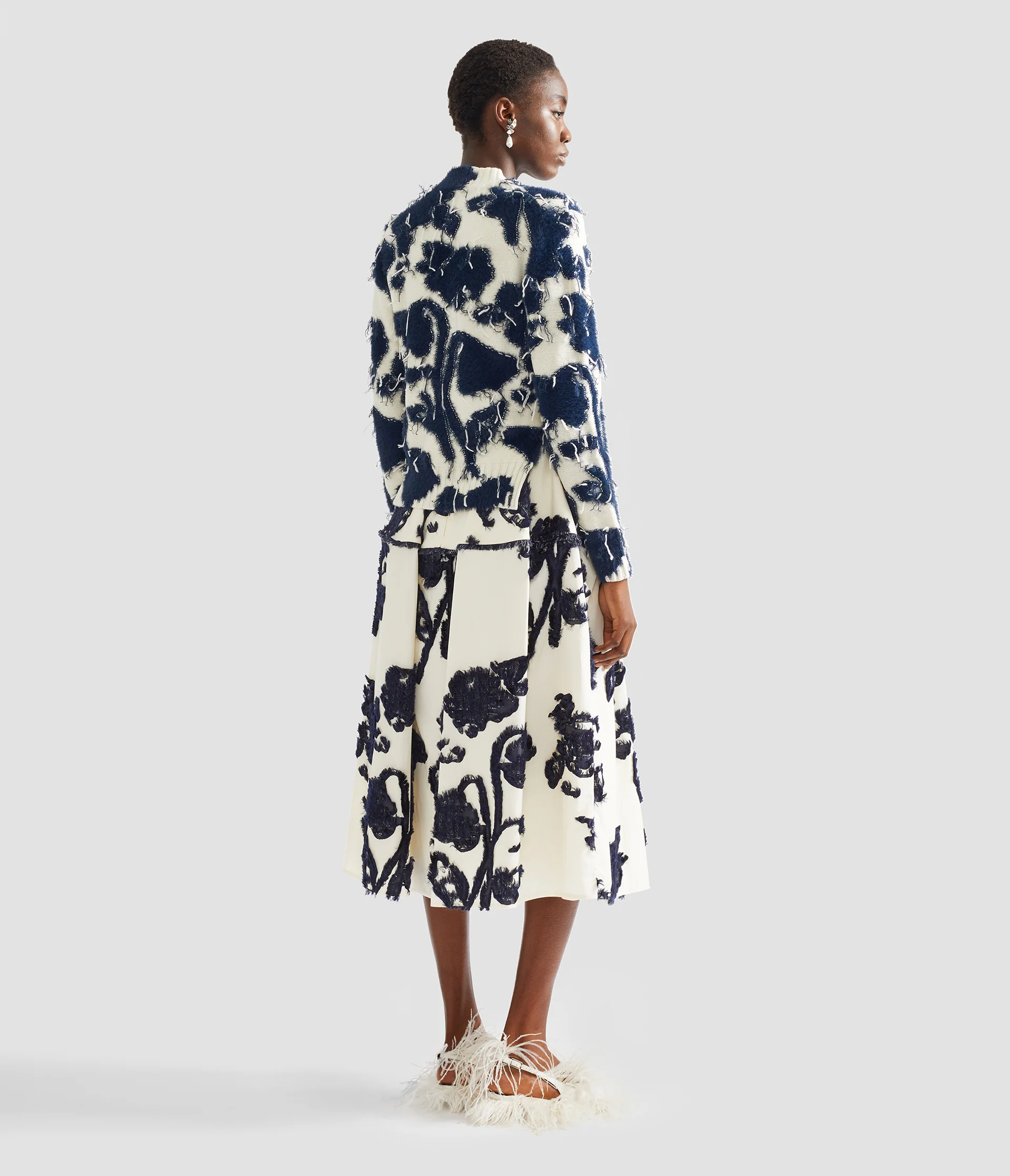 Fil Coupe Poplin Midi Full Skirt - Image 4