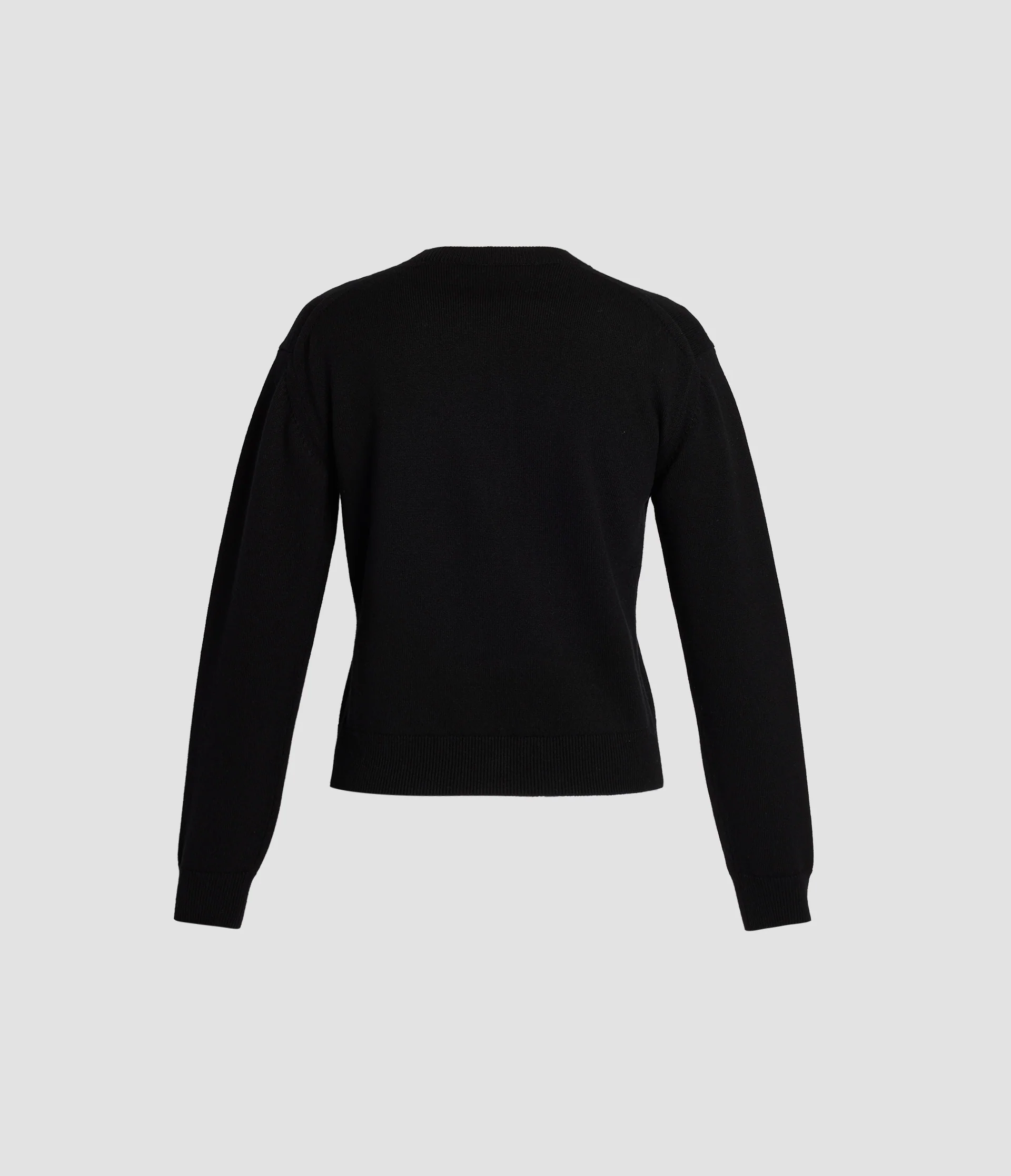 Floral Appliqué Merino Cashmere Cardigan - Image 2