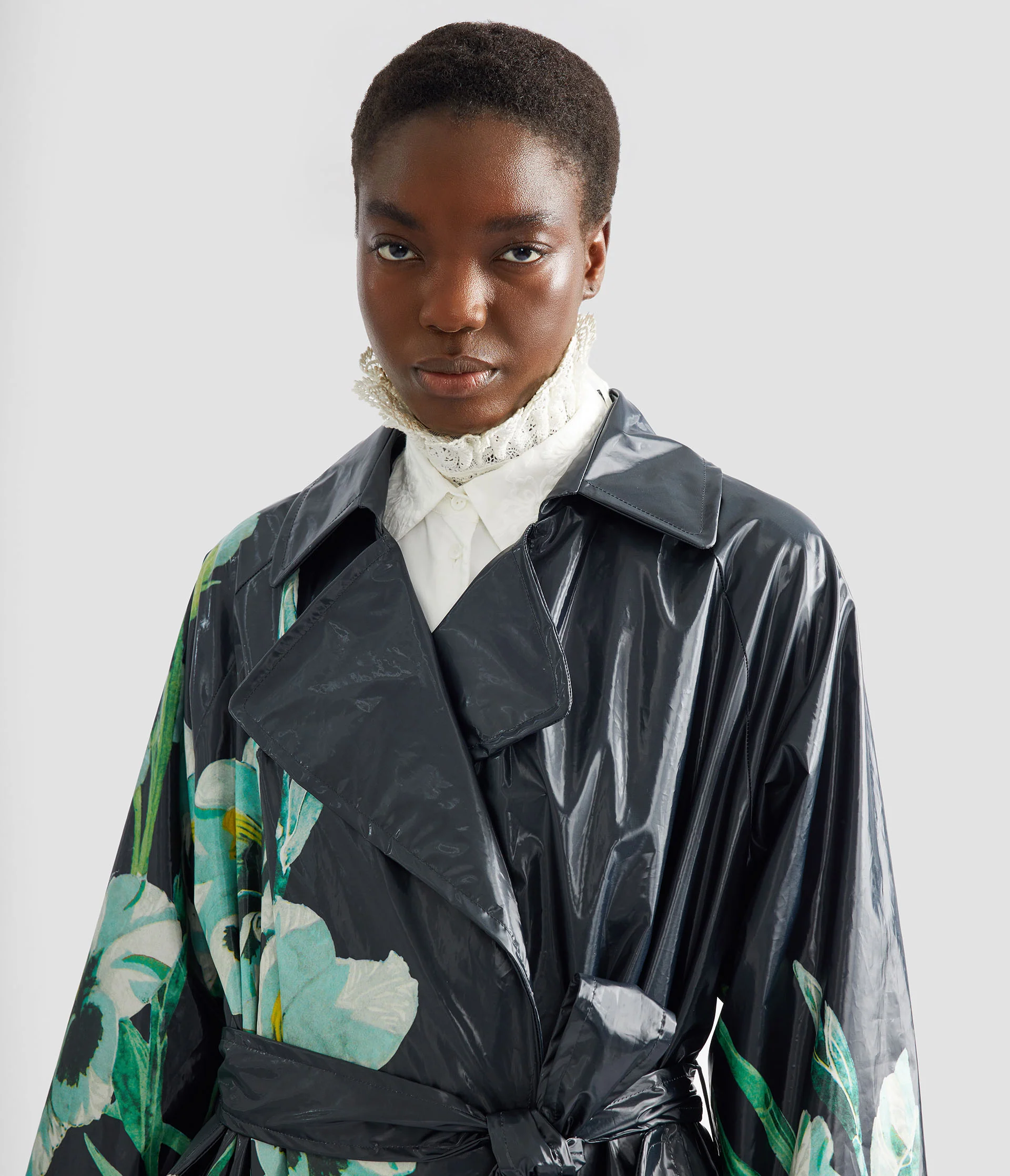 Floral Cotton Trench Coat - Image 5