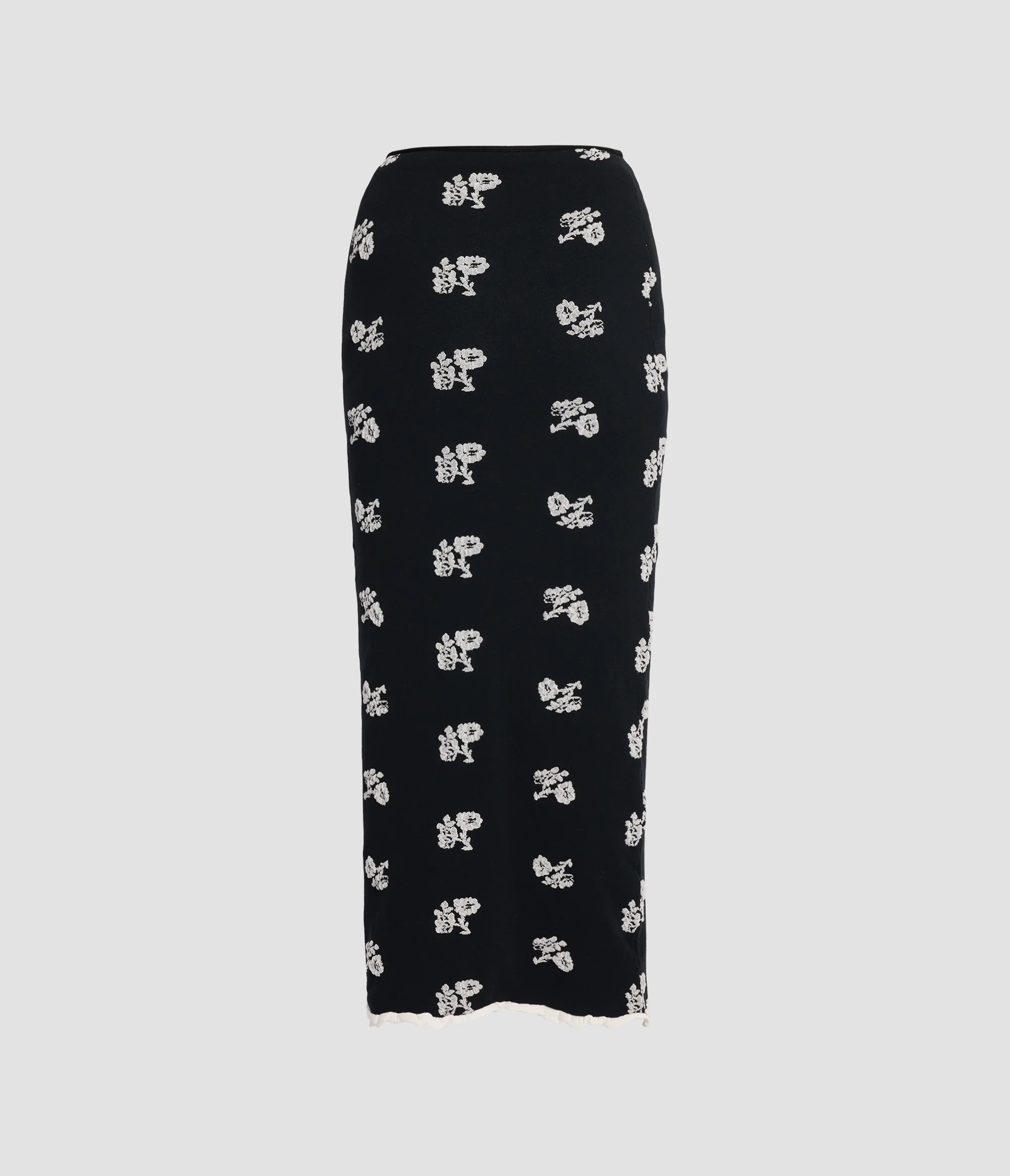 Floral Jacquard Knit Skirt