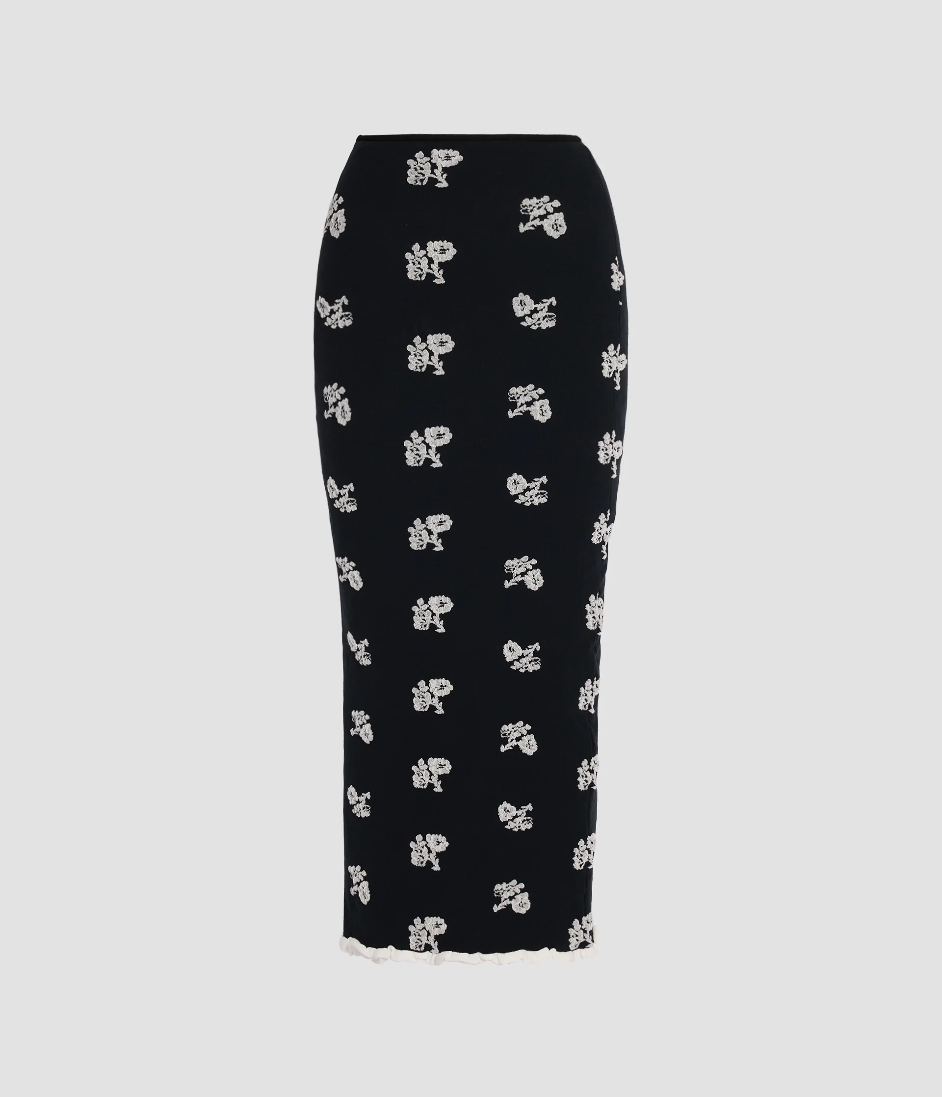 Floral Jacquard Knit Skirt - Image 2