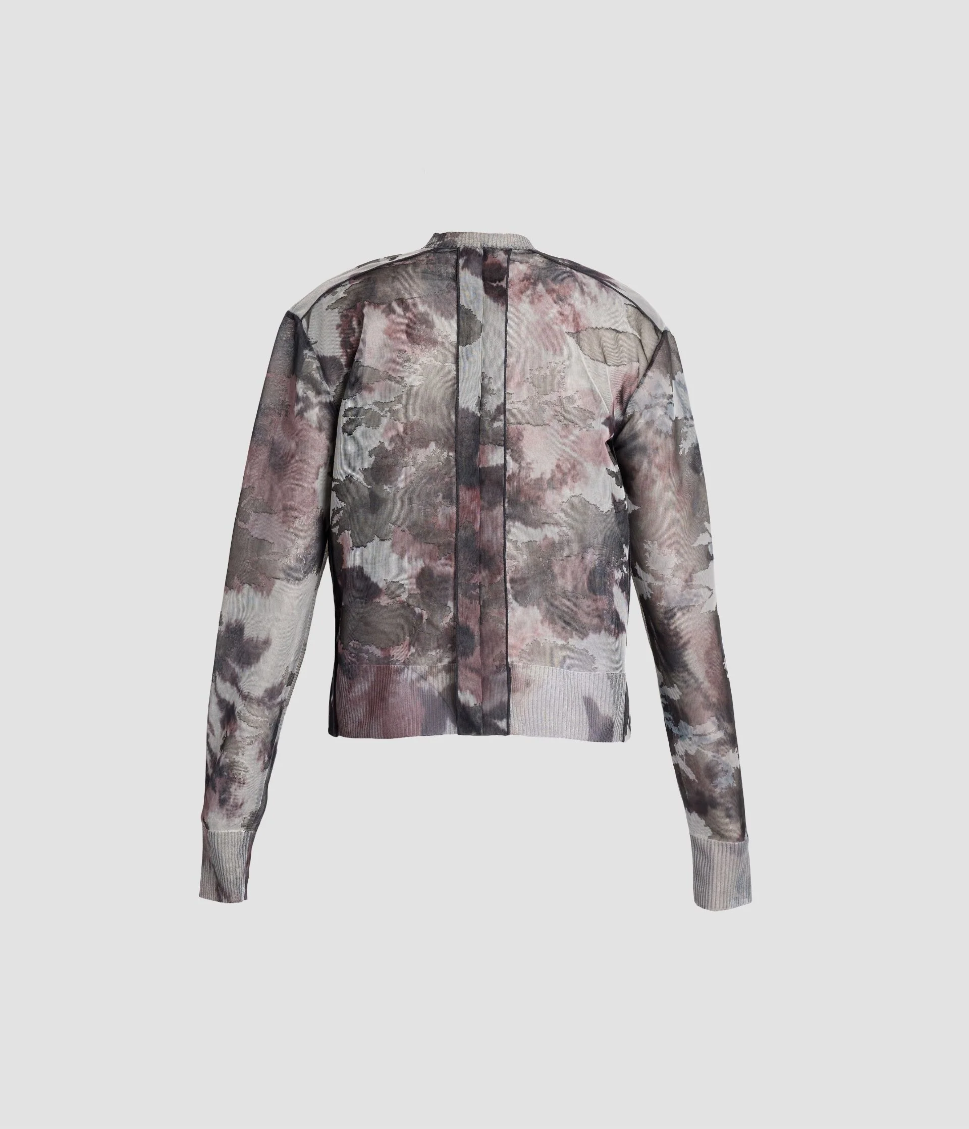 Floral Print Jacquard Cardigan - Image 2