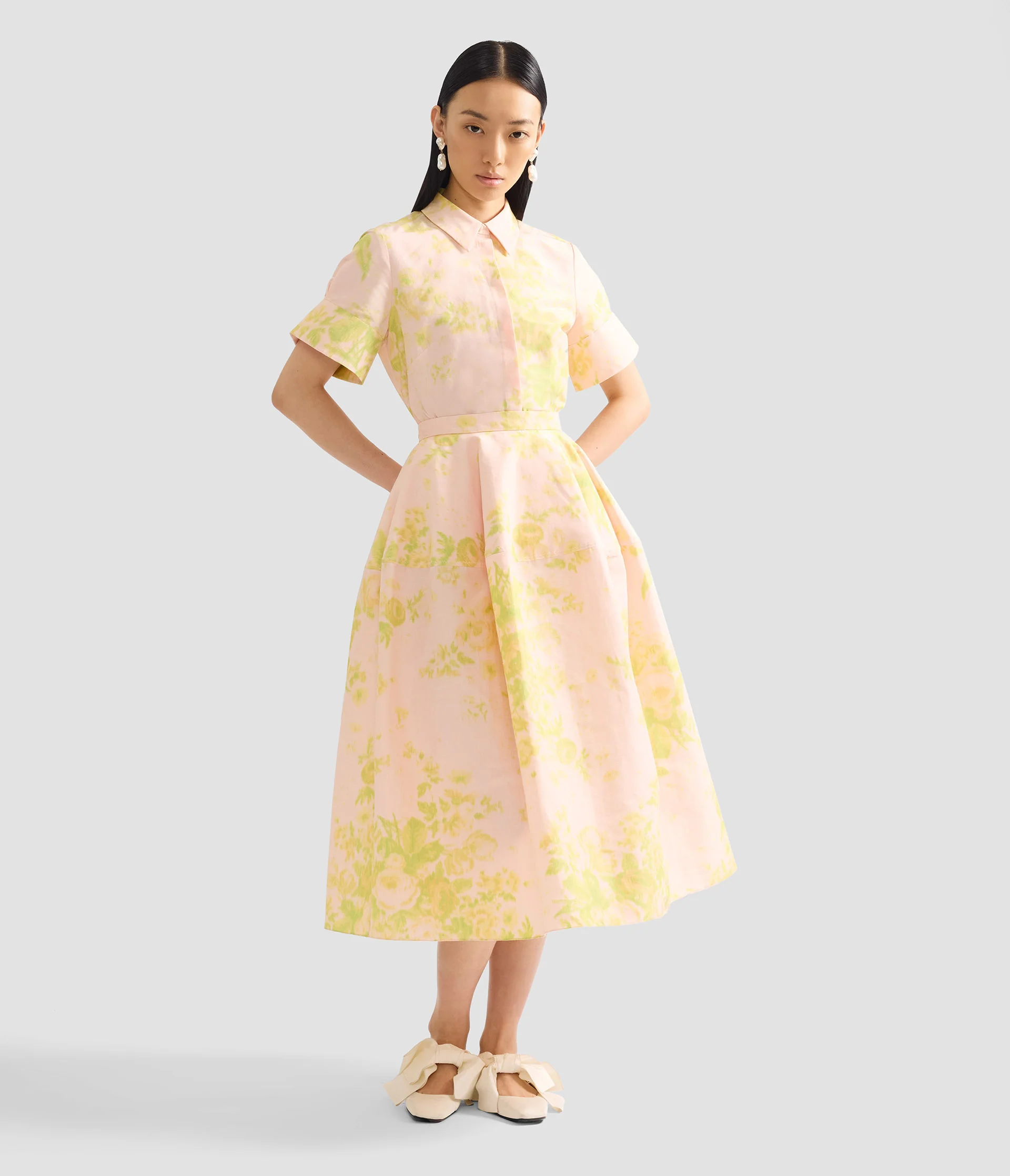 Floral Print Linen Chine Short Sleeve Shirt - Image 2
