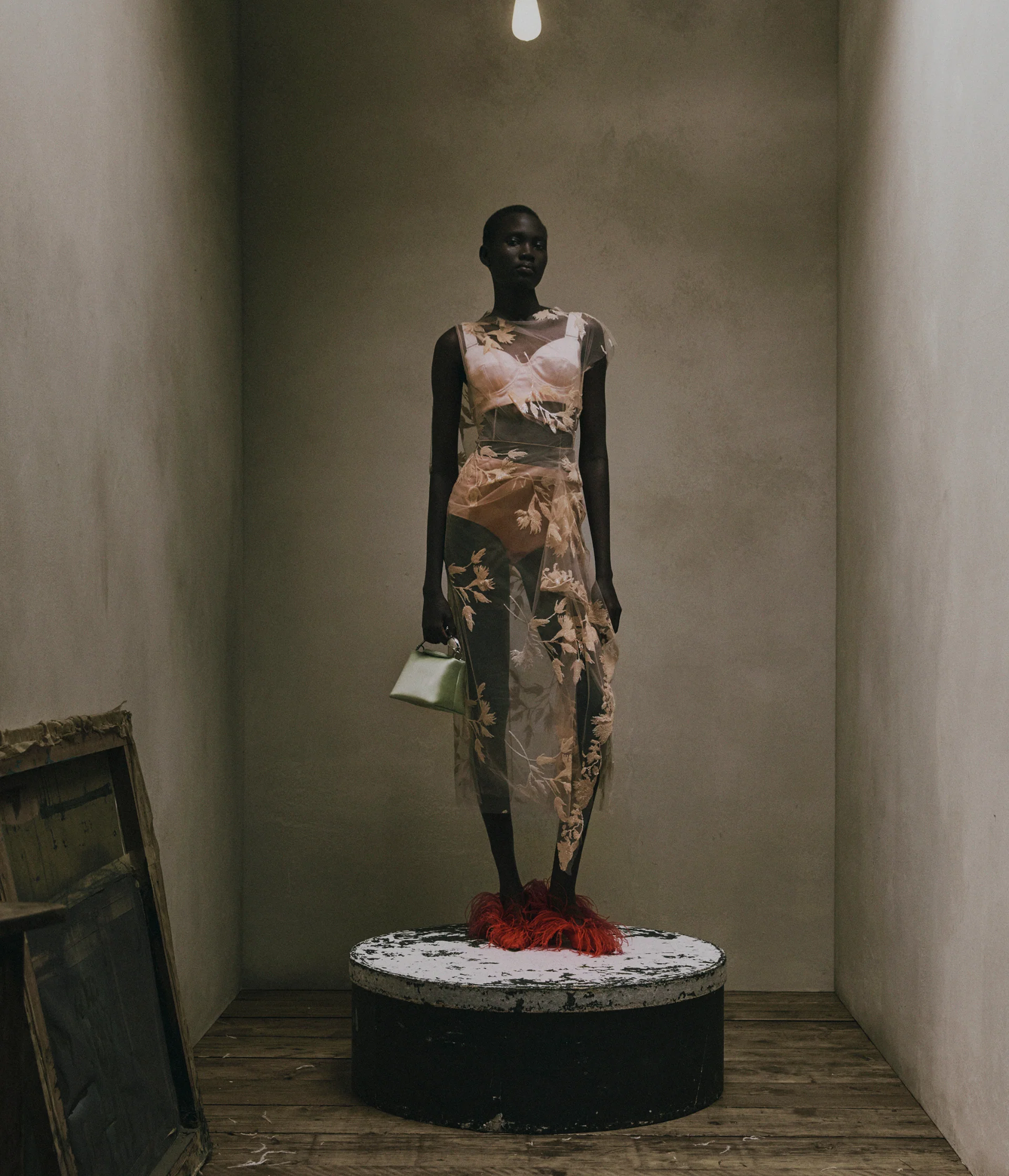 Floral Sequined Tulle Midi Dress - Image 2
