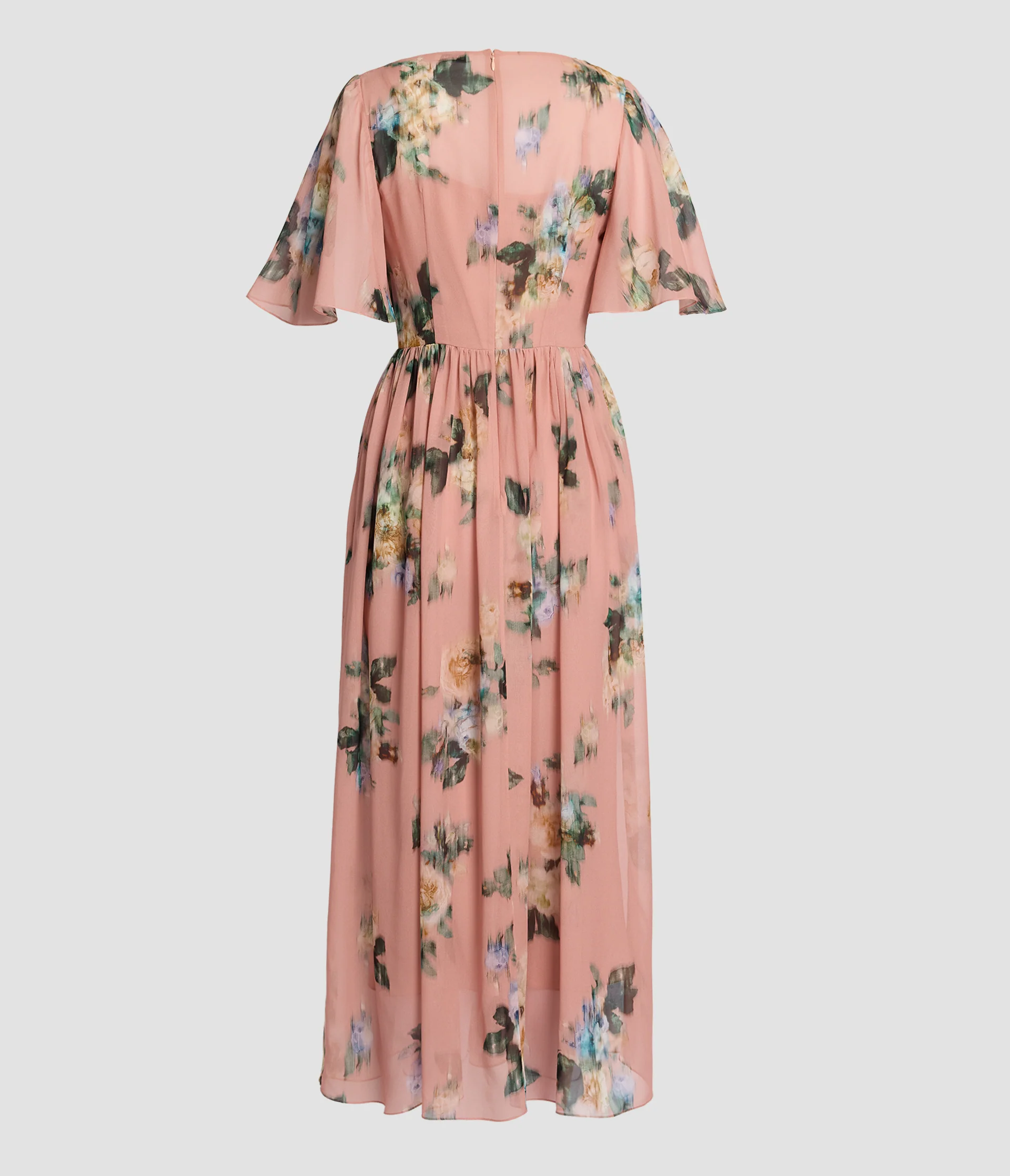 Floral Silk Voile Midi Dress - Image 2