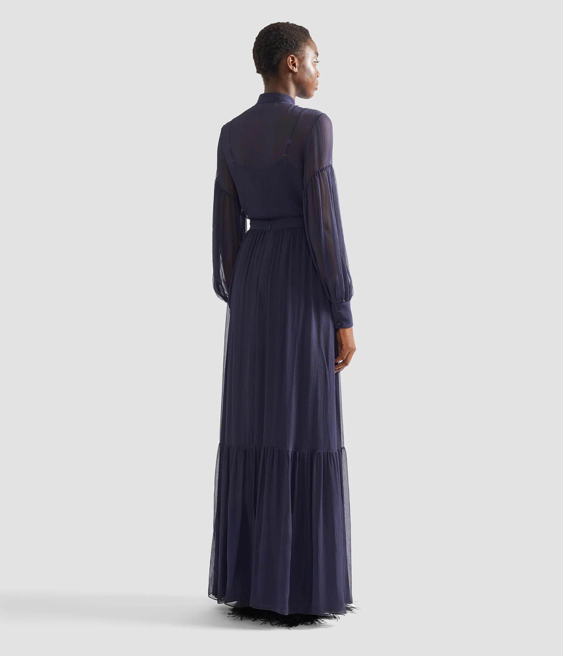 Full Length Skirt With Tiered Hem - Image 3