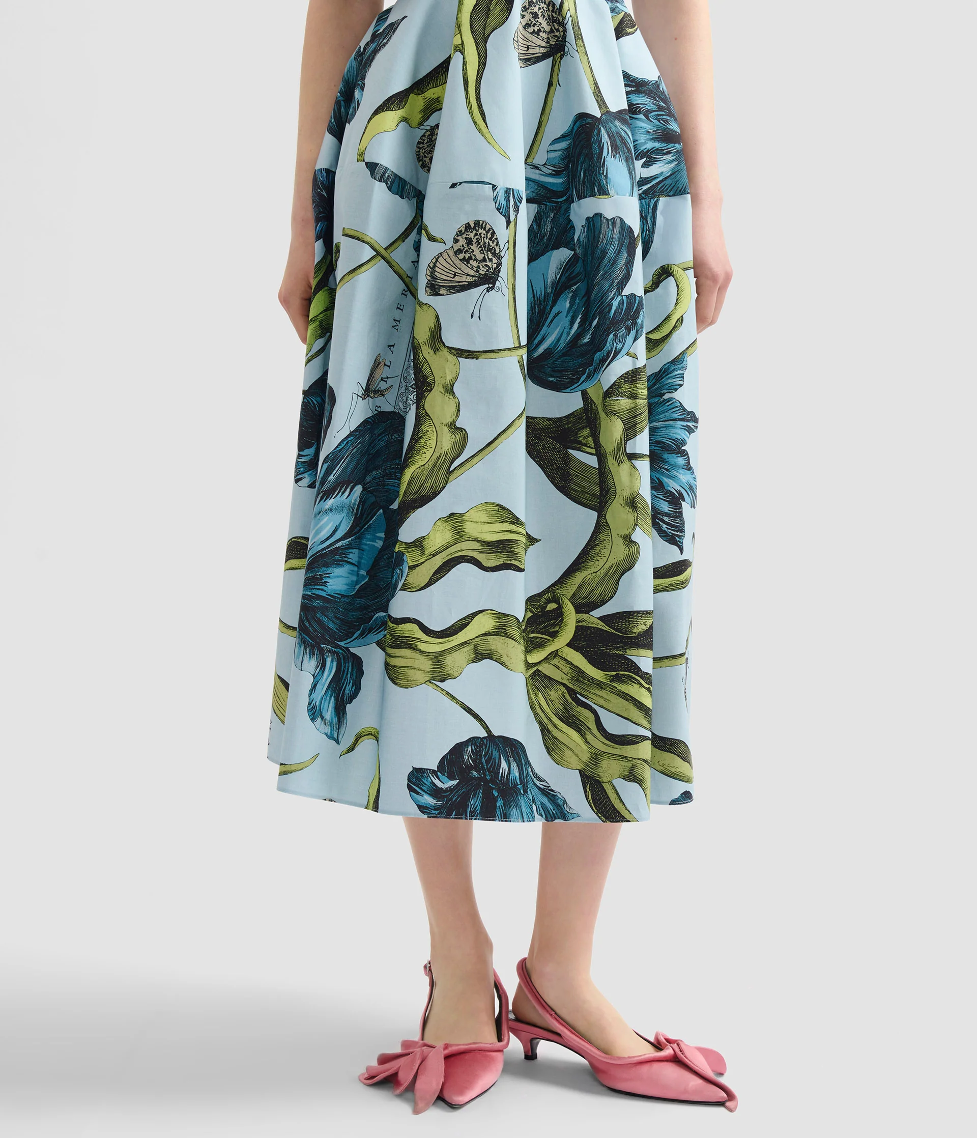 Floral Print Full Midi Skirt - Image 4