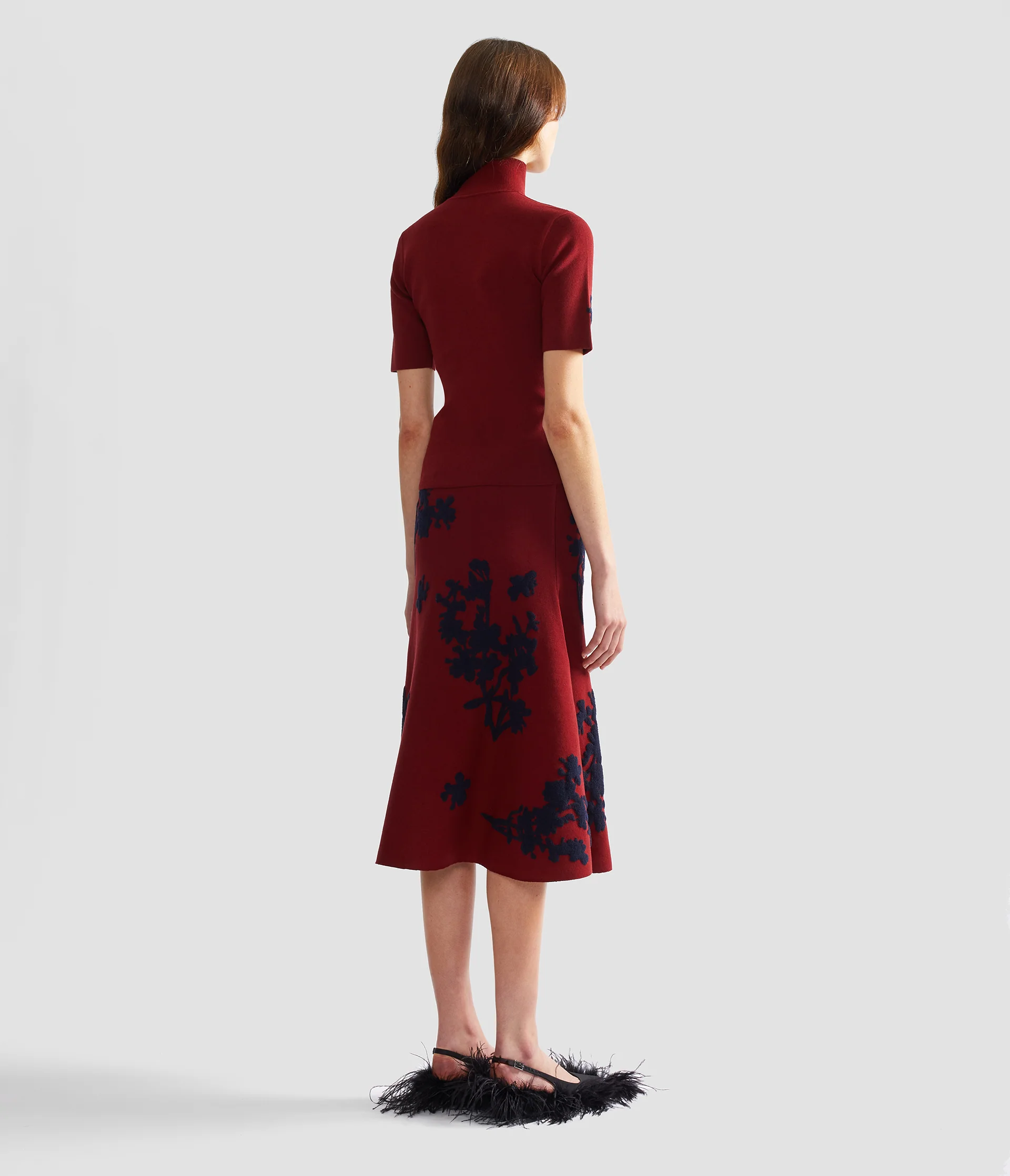 Jacquard Short Sleeve Knit Top - Image 3
