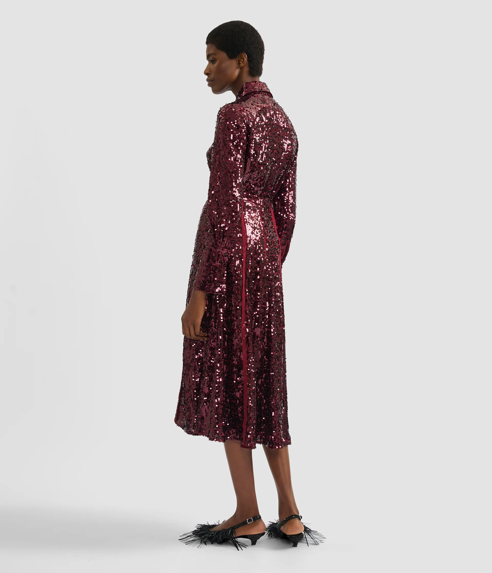 Embellished Sequin Long Sleeve Shirt - Image 3