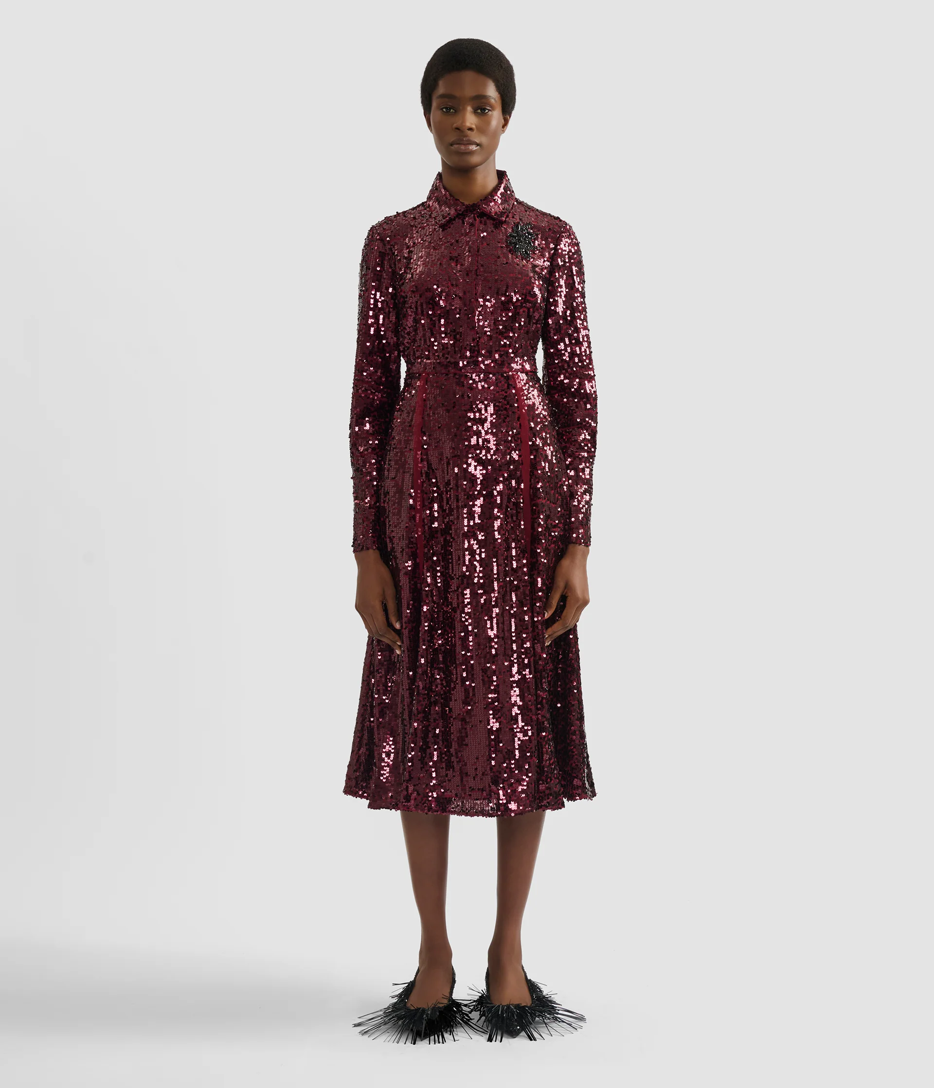 Embellished Sequin Long Sleeve Shirt - Image 4