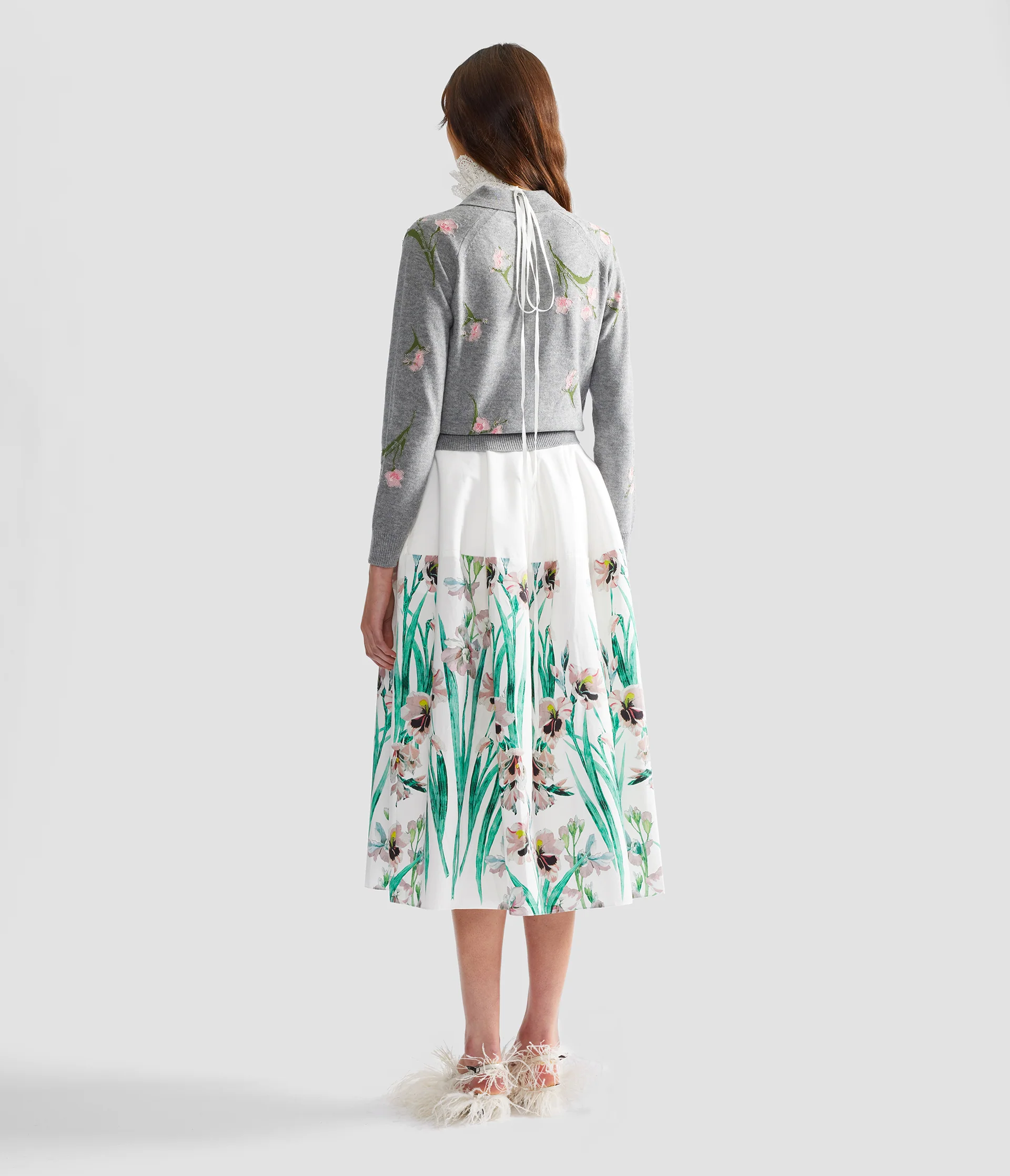 Merino Wool Floral Knit Jumper - Image 3