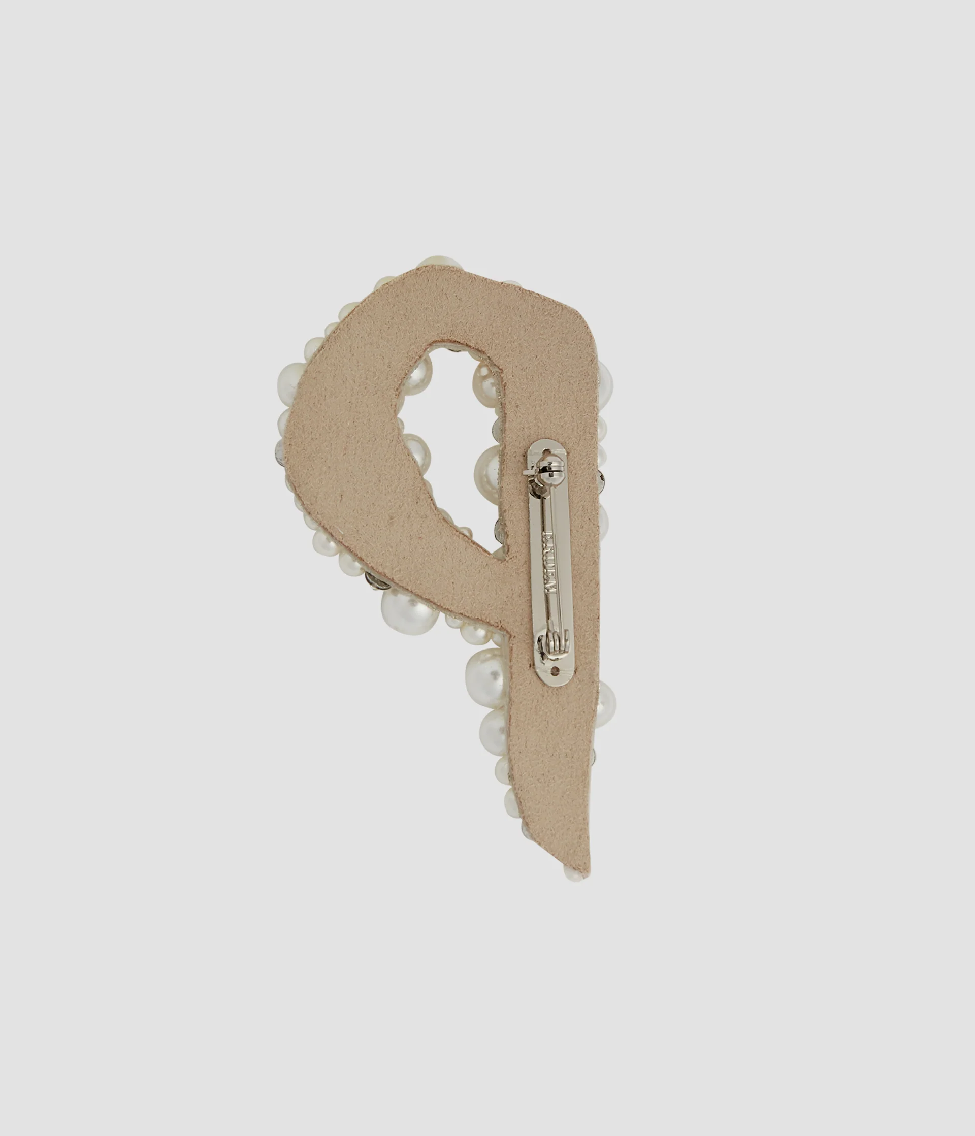 Pearl Alphabet Brooch P - Image 3