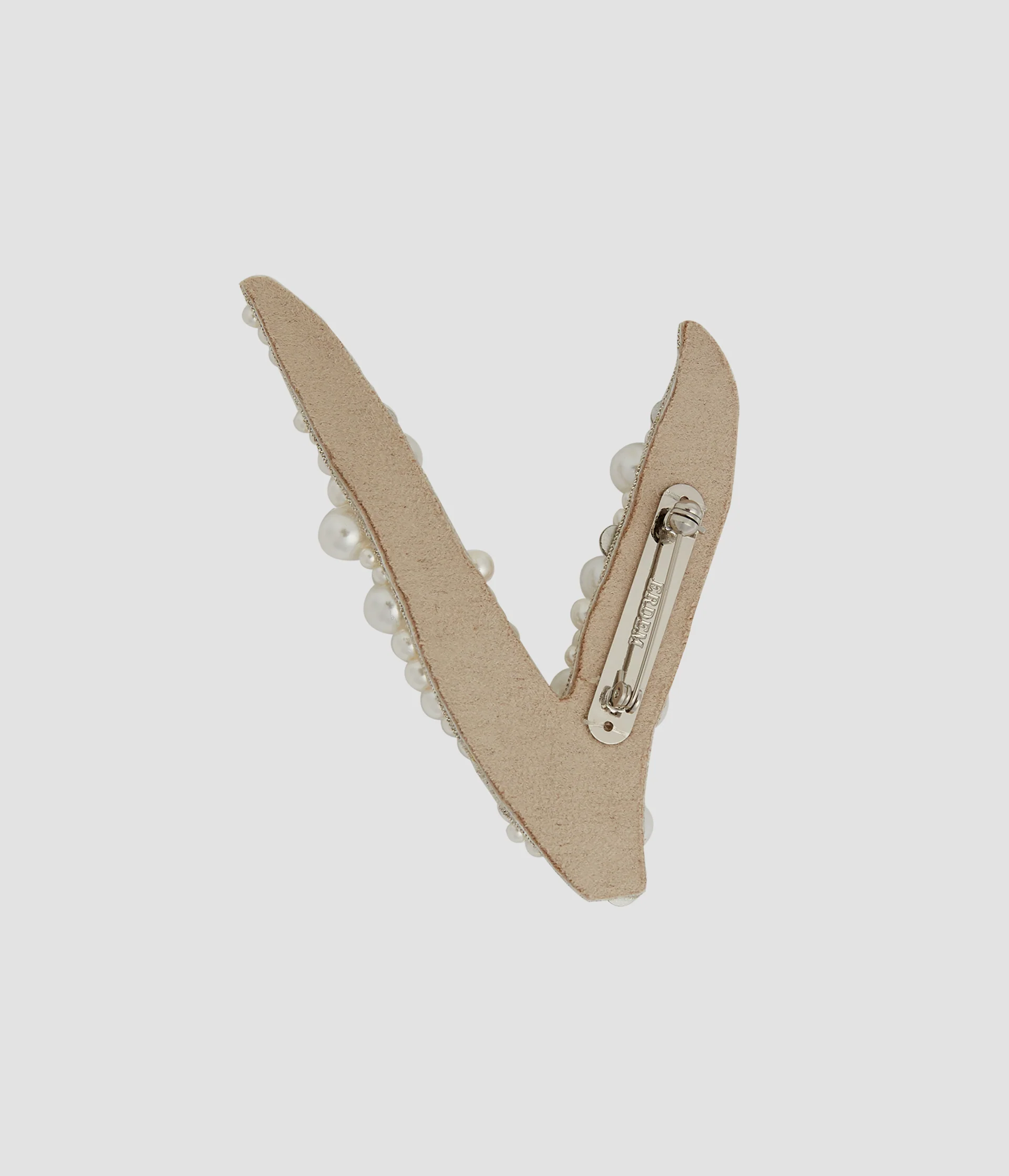 Pearl Alphabet Brooch V - Image 3
