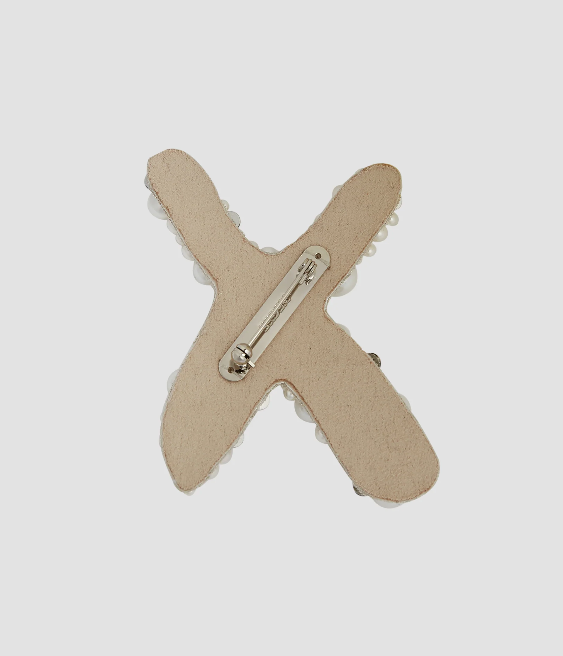 Pearl Alphabet Brooch X - Image 3
