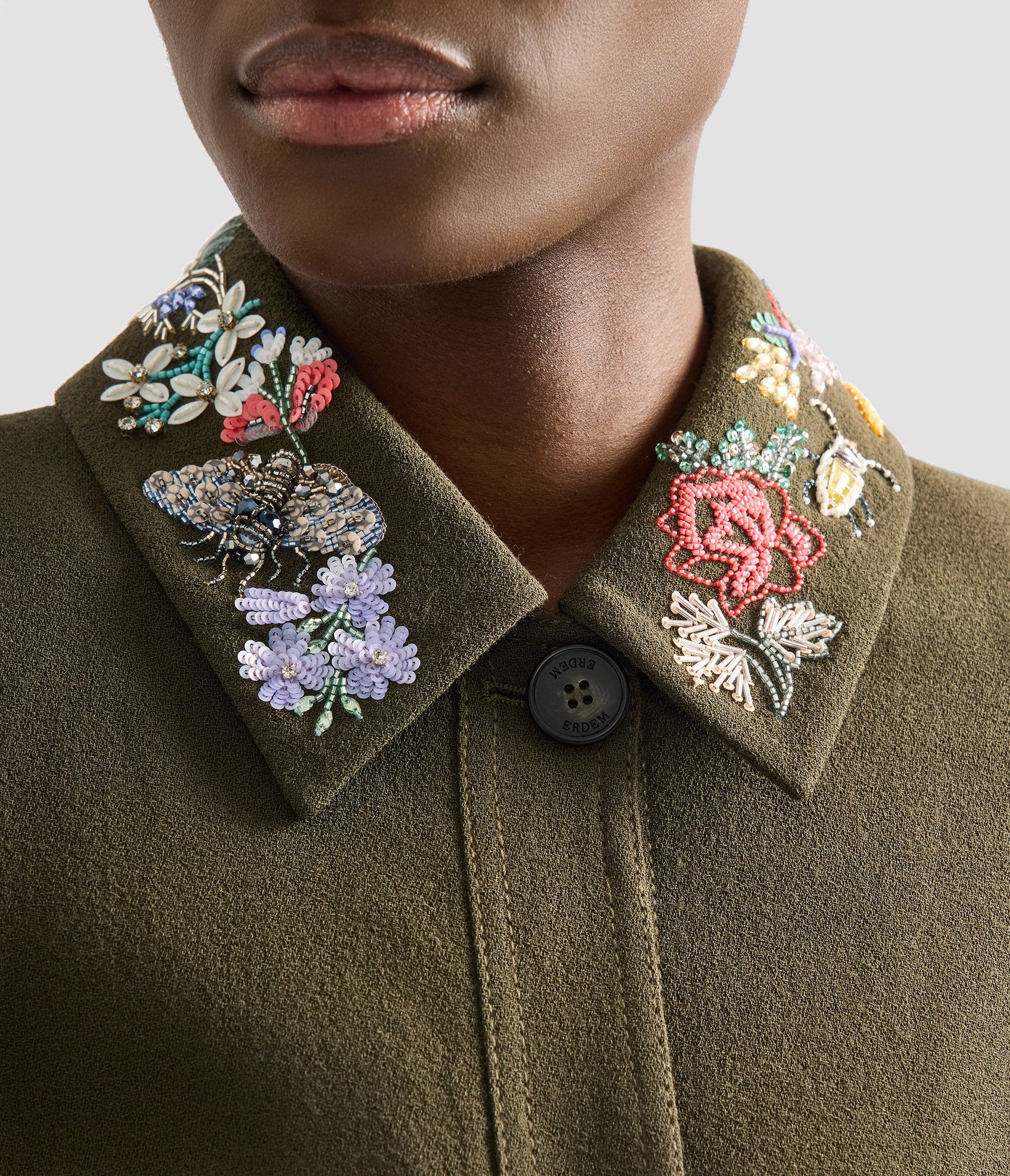Embellished Crepe Peplum Blazer - Image 6