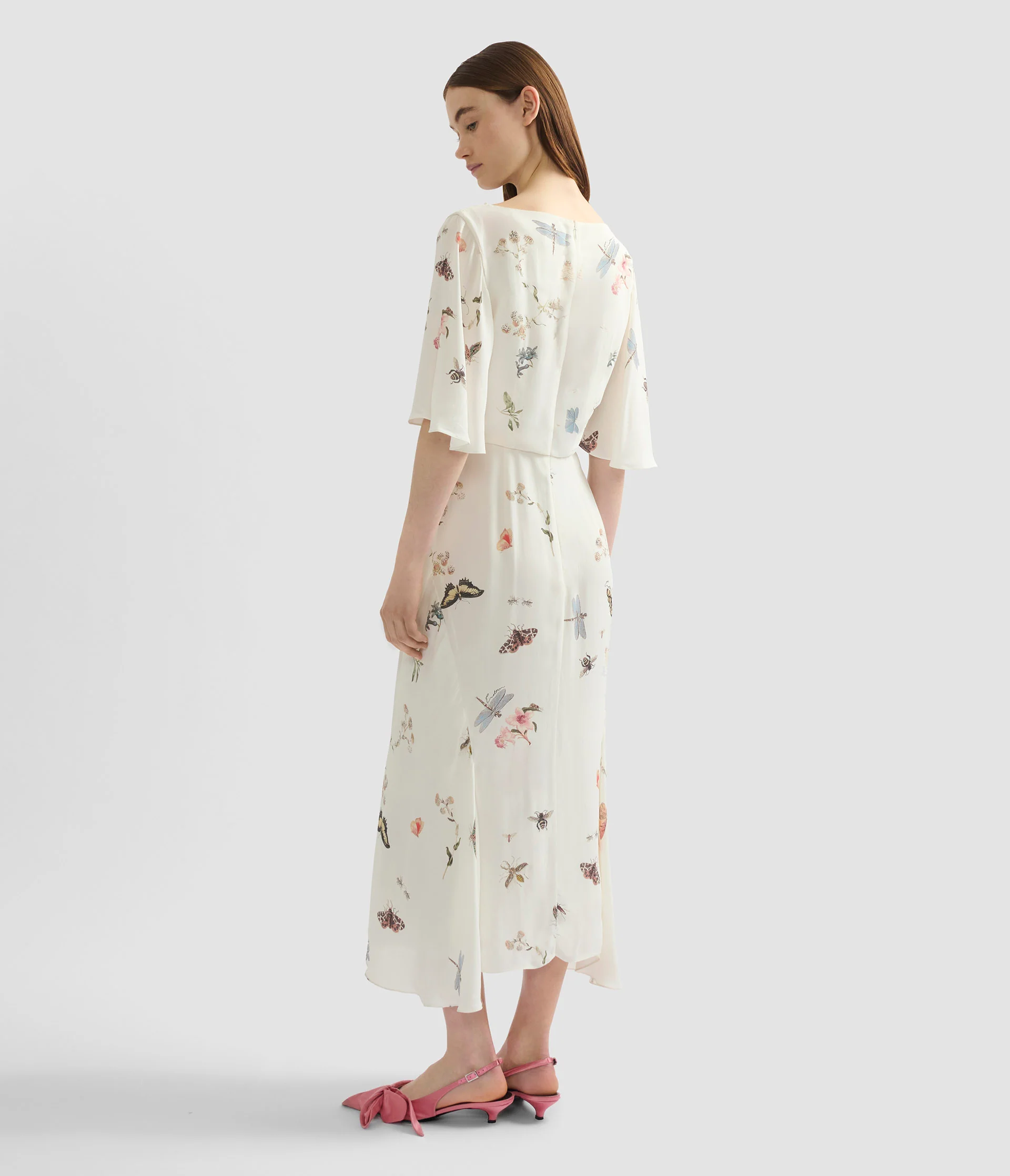 Printed Crepe Midi Dress - Image 3