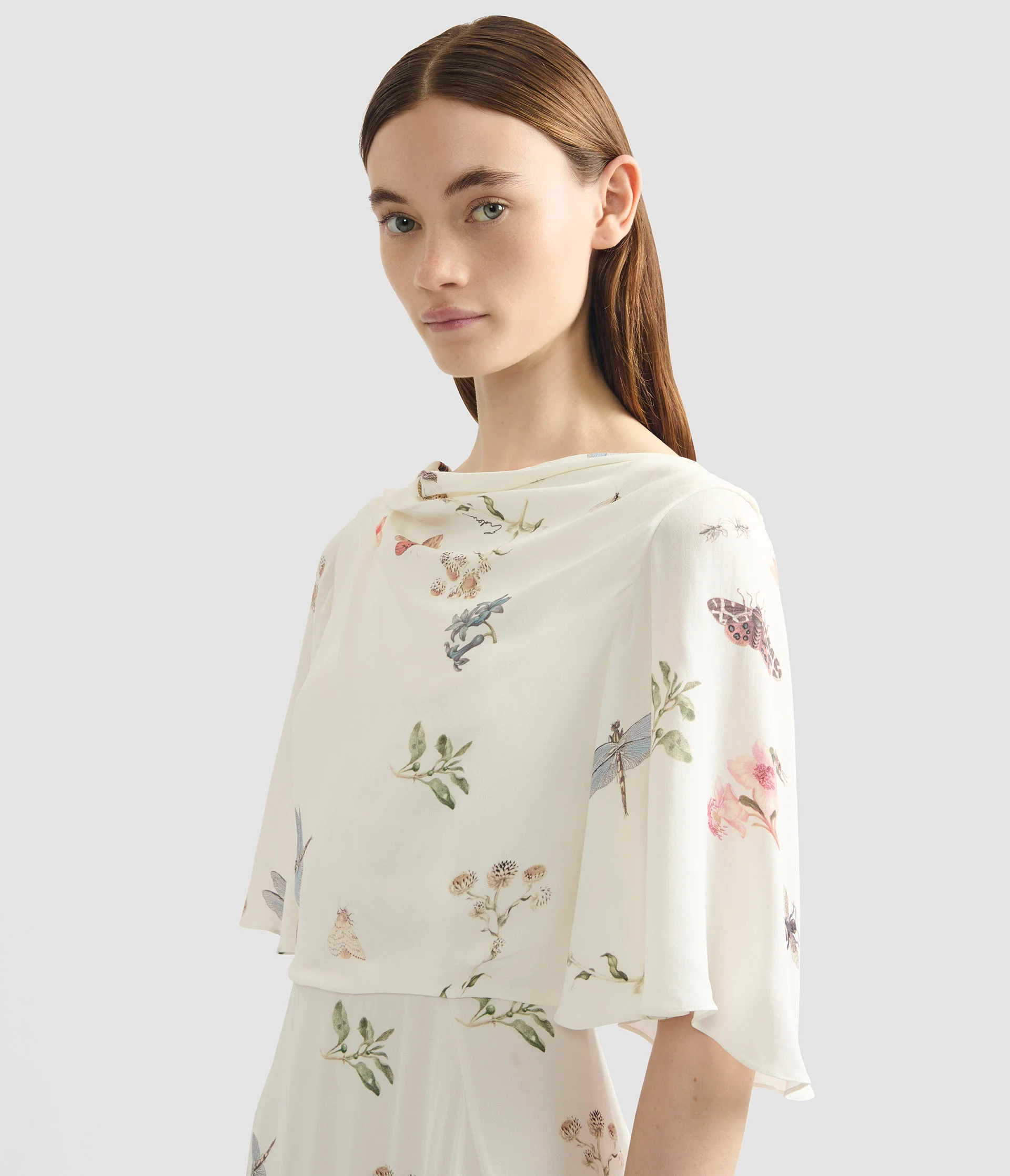 Printed Crepe Midi Dress - Image 4