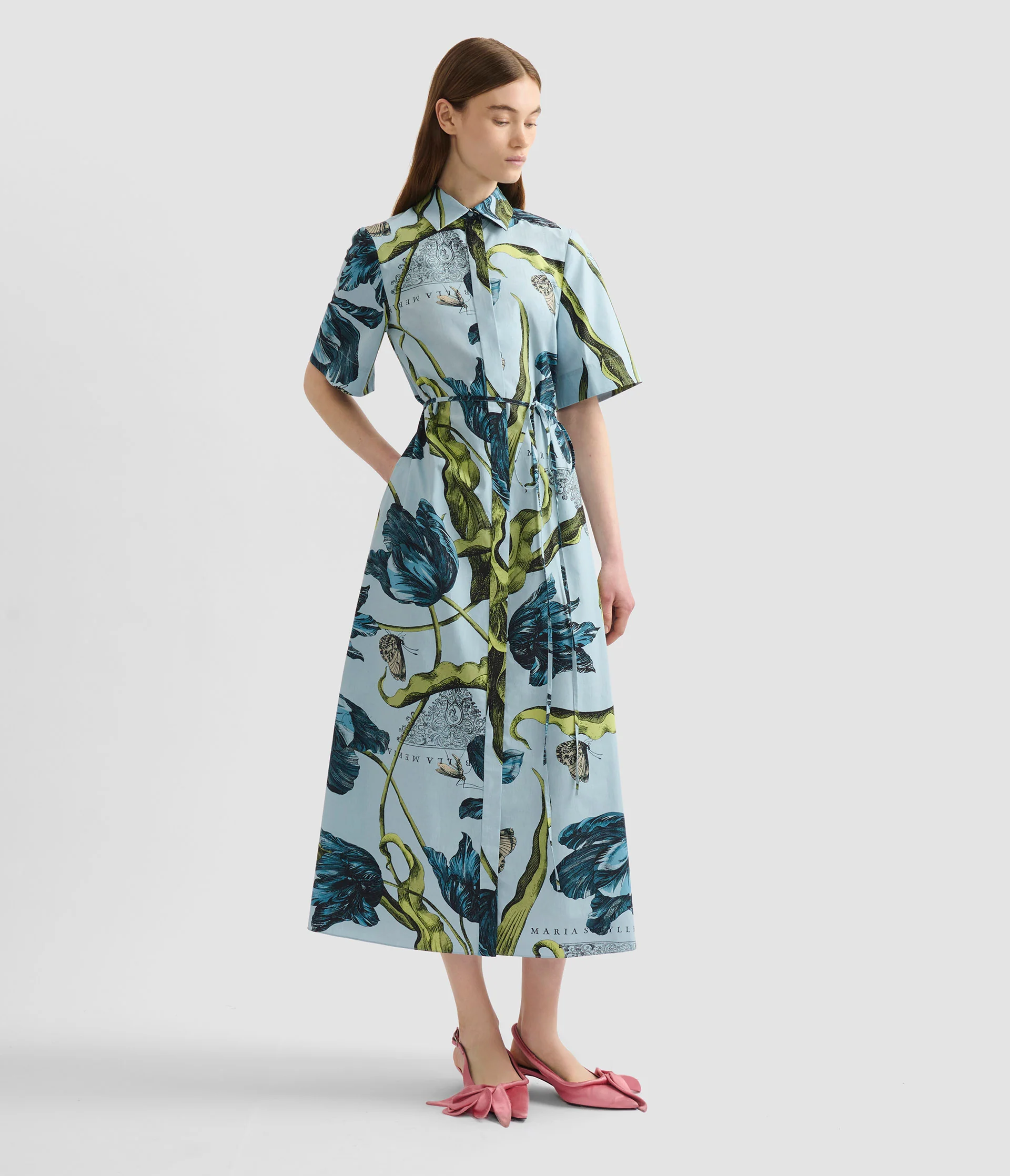 Floral Print Shirt Dress - Image 2
