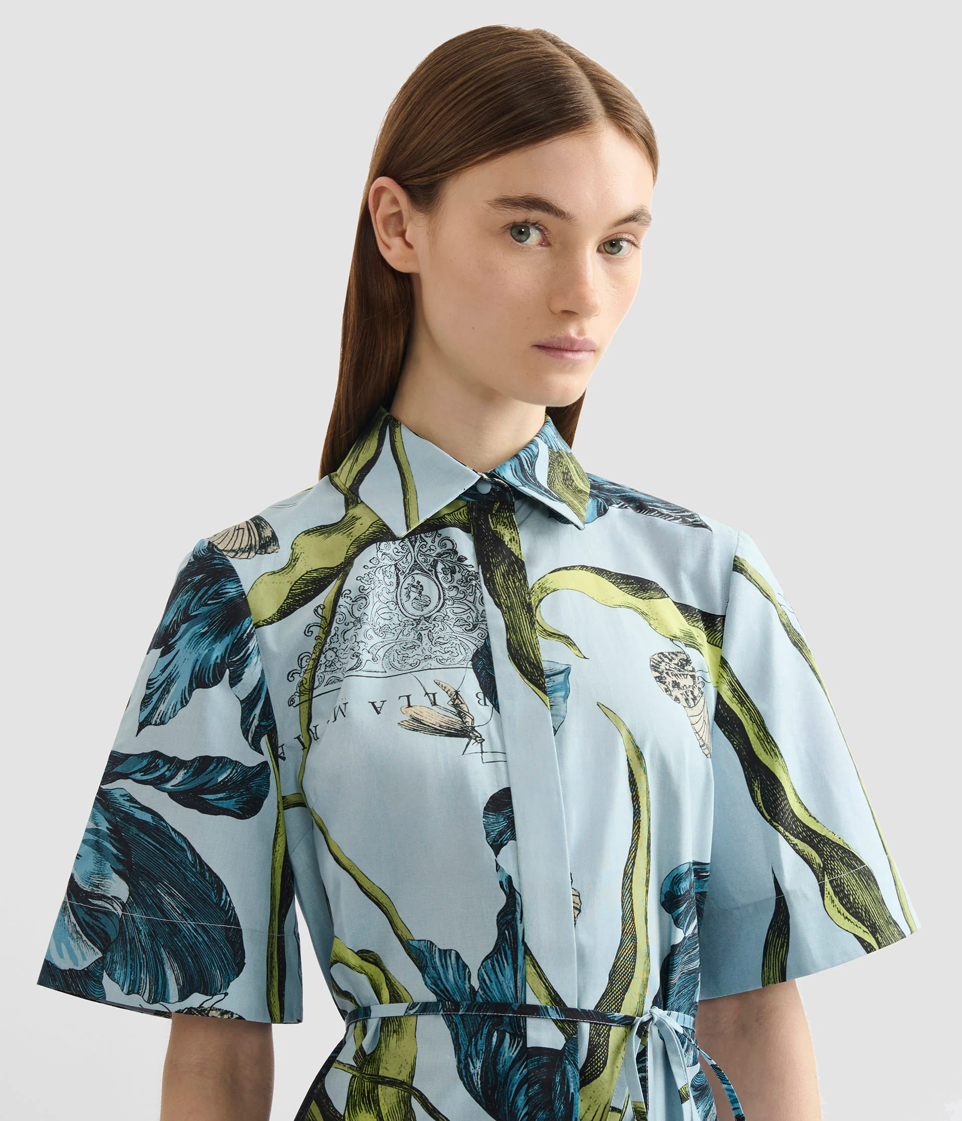 Floral Print Shirt Dress - Image 4