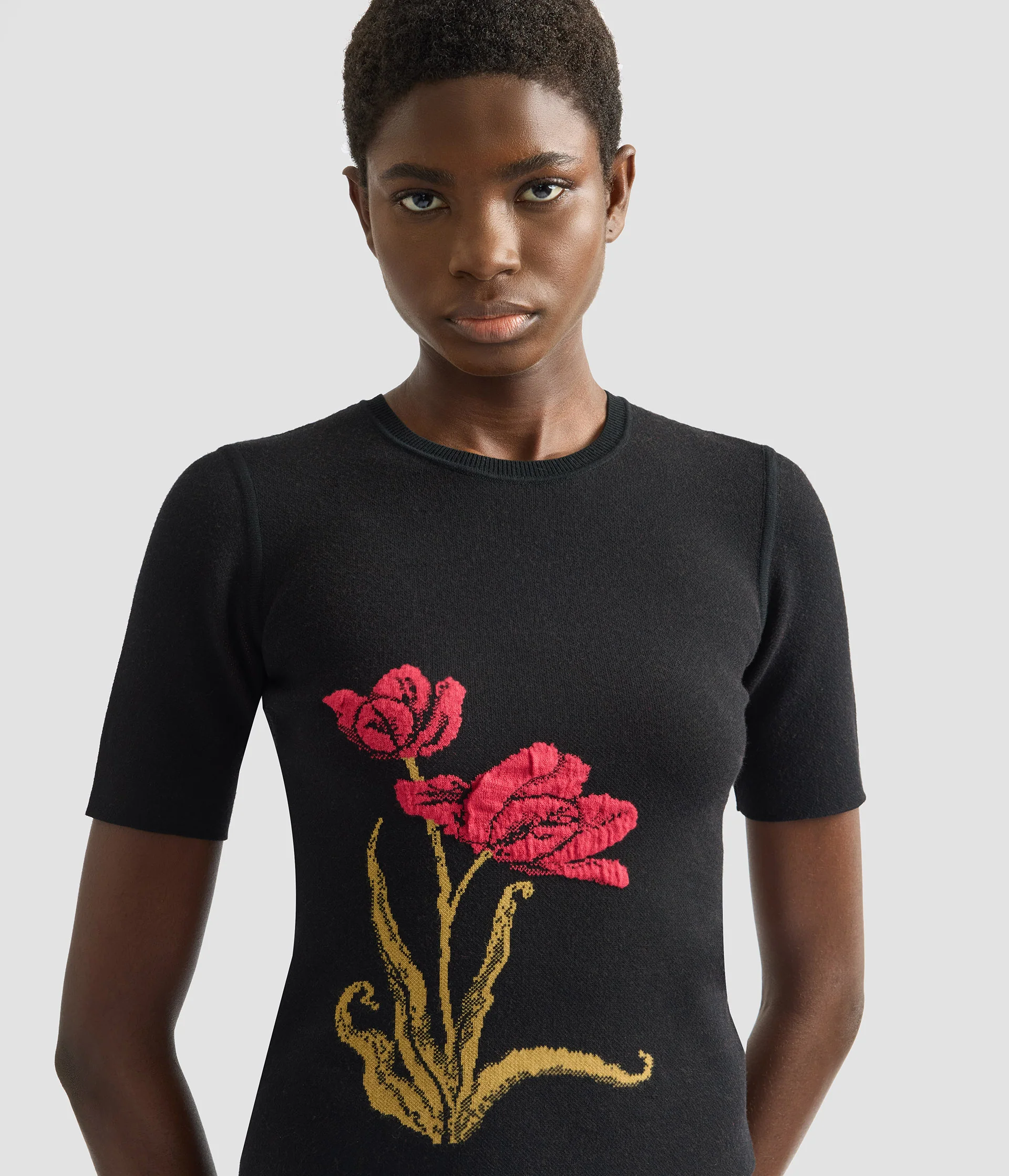 Floral Jacquard Knit Jumper - Image 4
