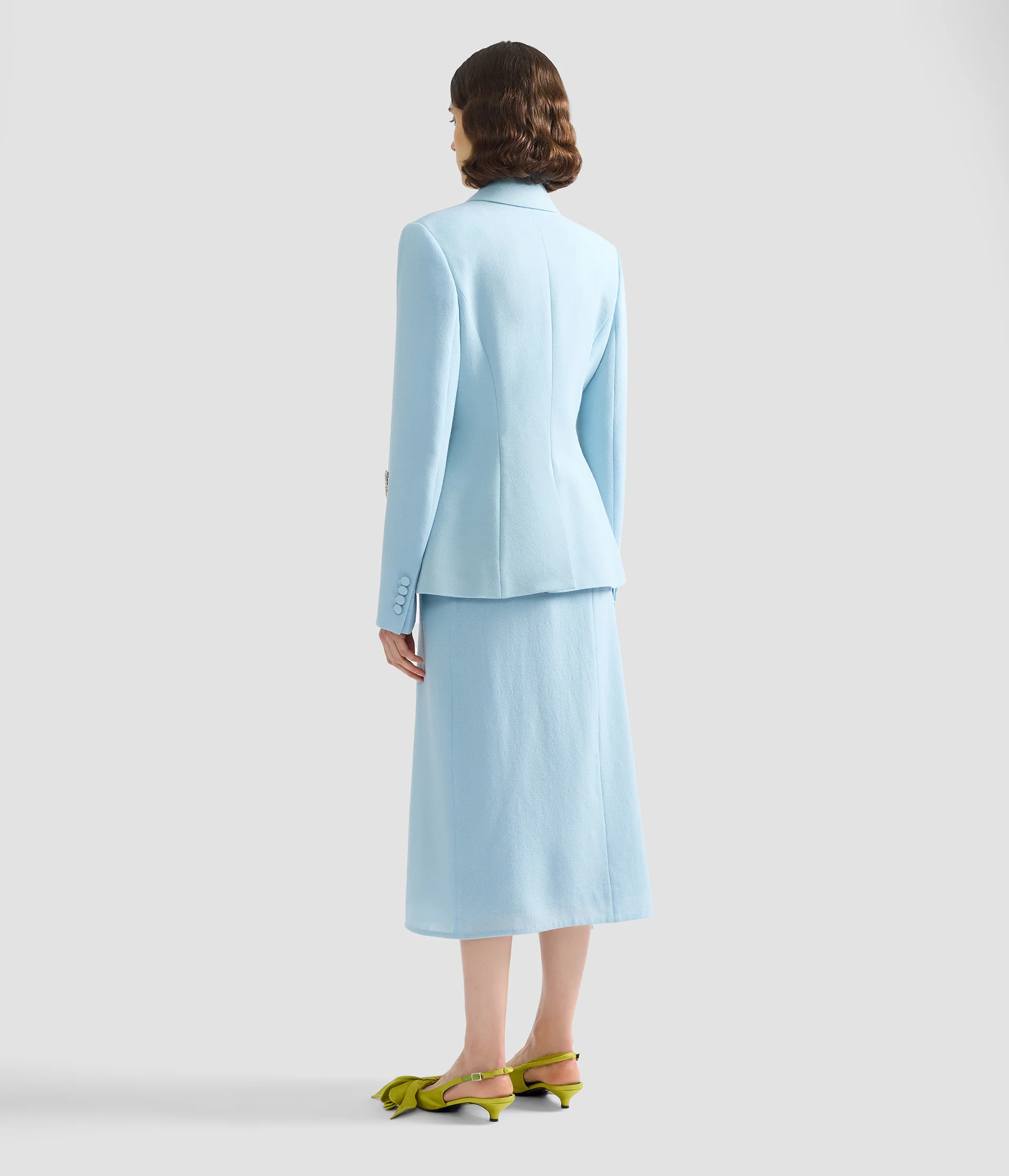 Embellished Crepe Fitted Blazer - Image 5