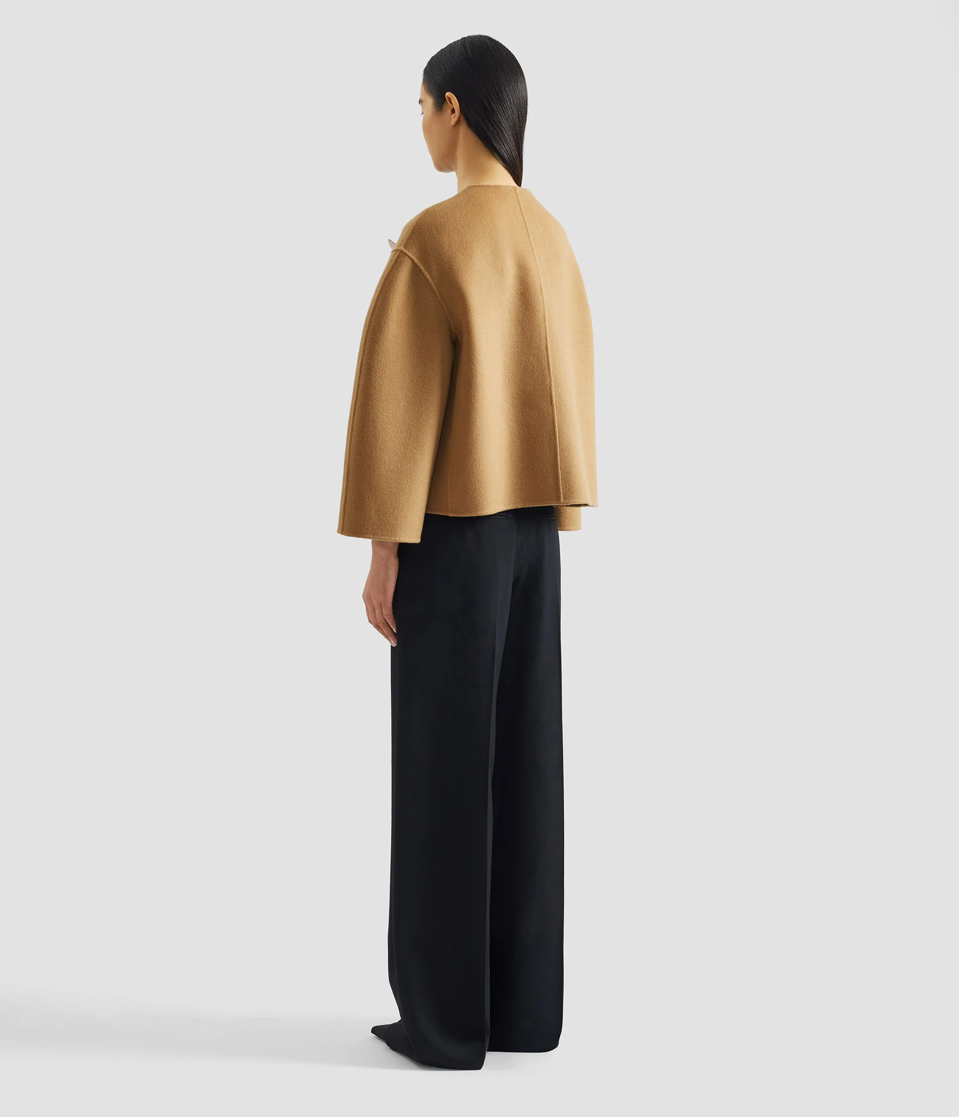 Floral Appliqué Double Faced Cropped Jacket - Image 3