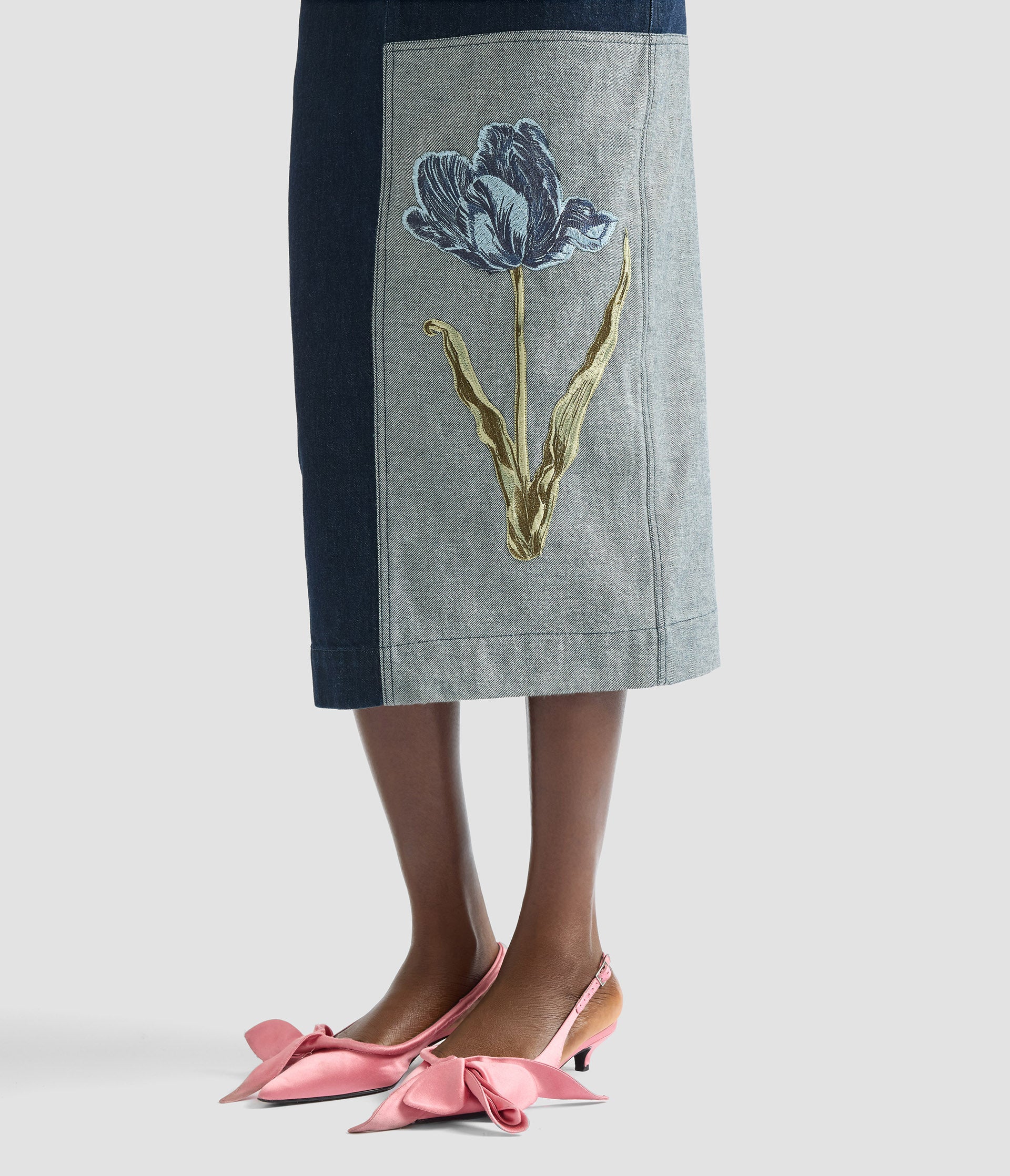 Denim Sleeveless Midi Dress - Image 5